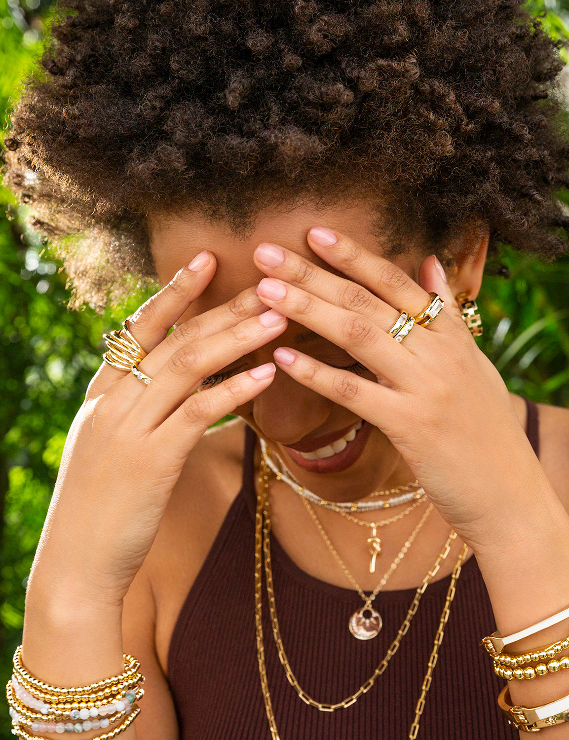 gold plated crossover ring