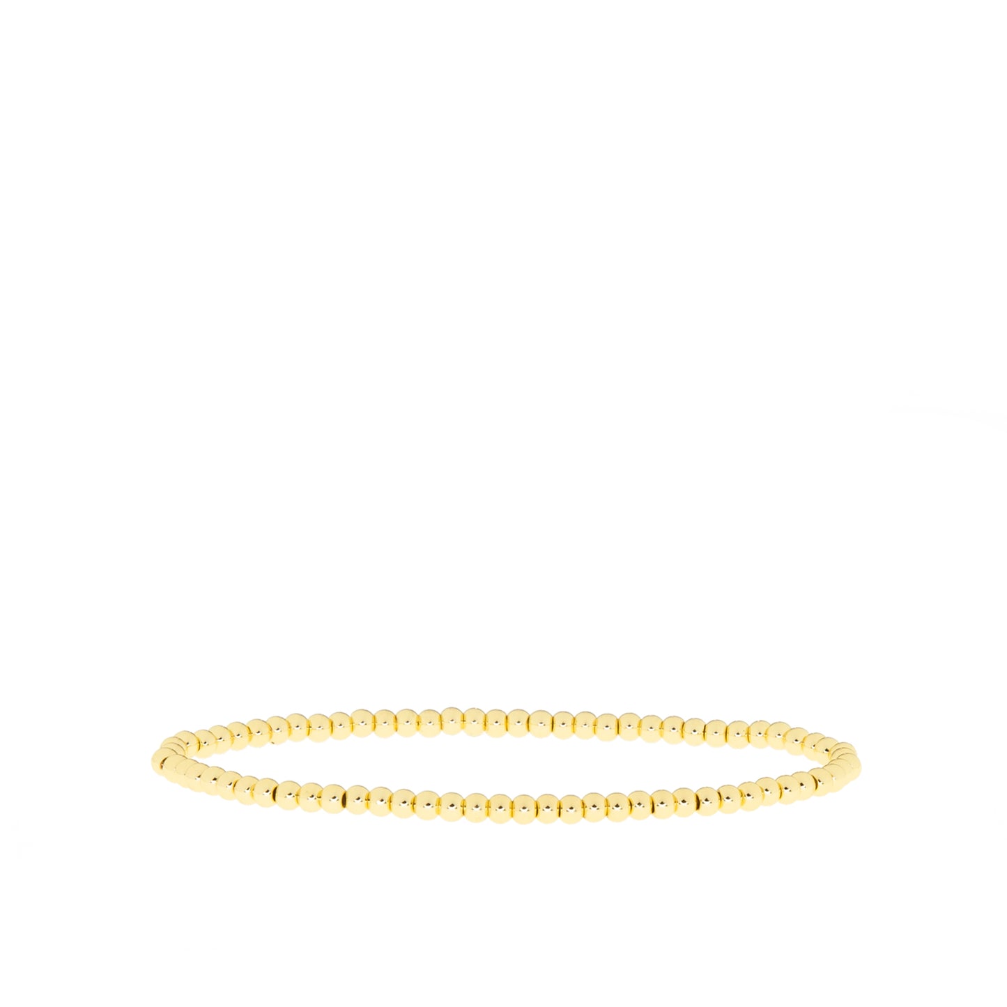 3 mm metal beaded stretch bracelet