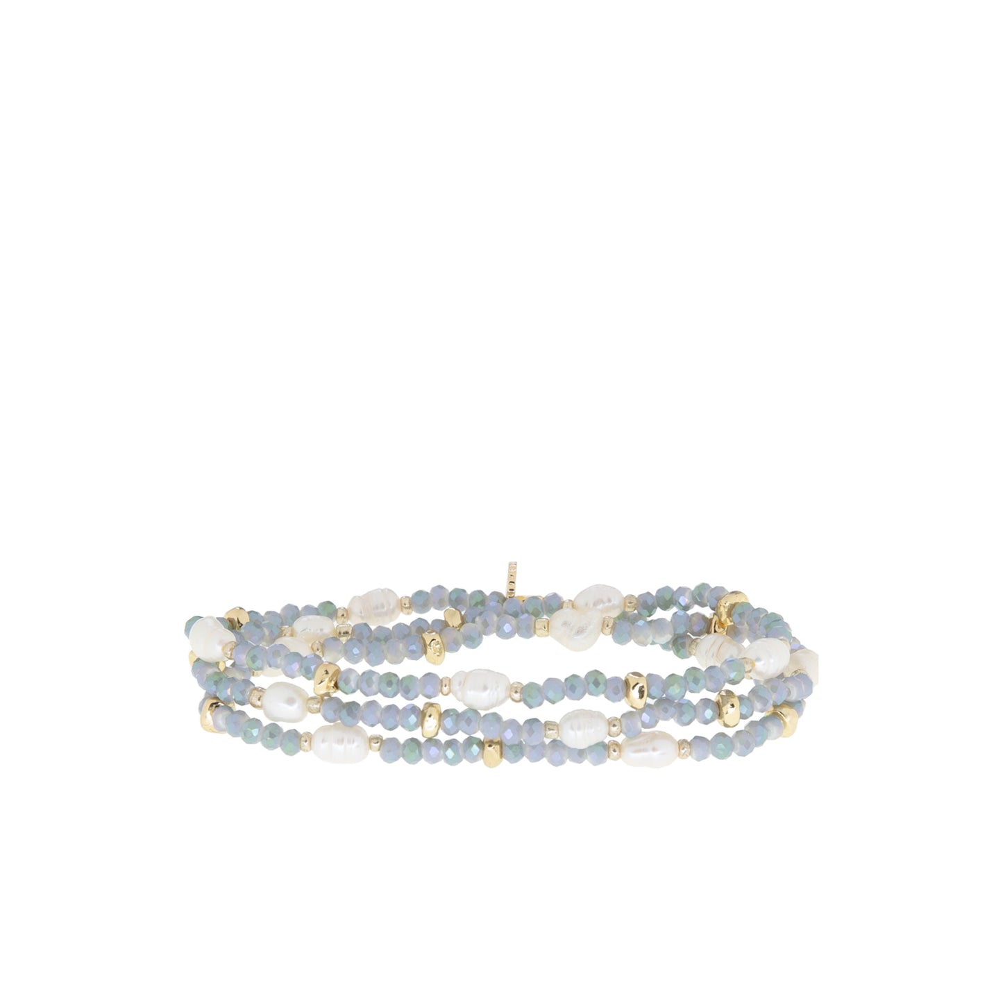crystal beaded pearl wrap bracelet