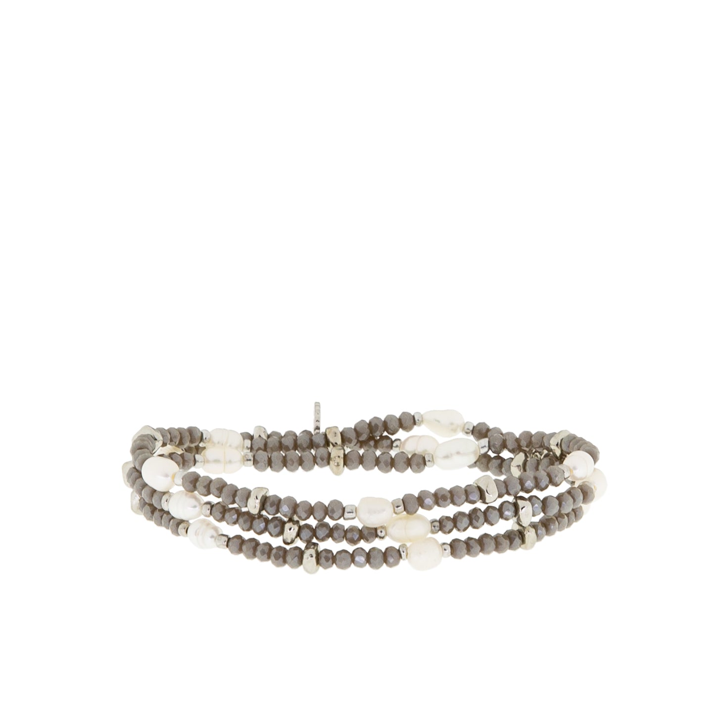 crystal beaded pearl wrap bracelet