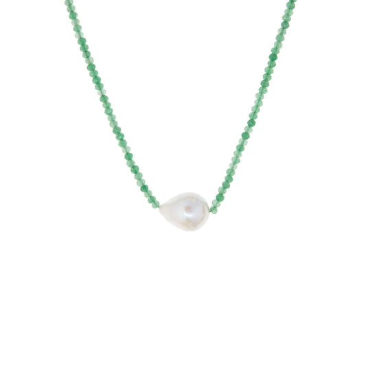 semi precious pearl choker