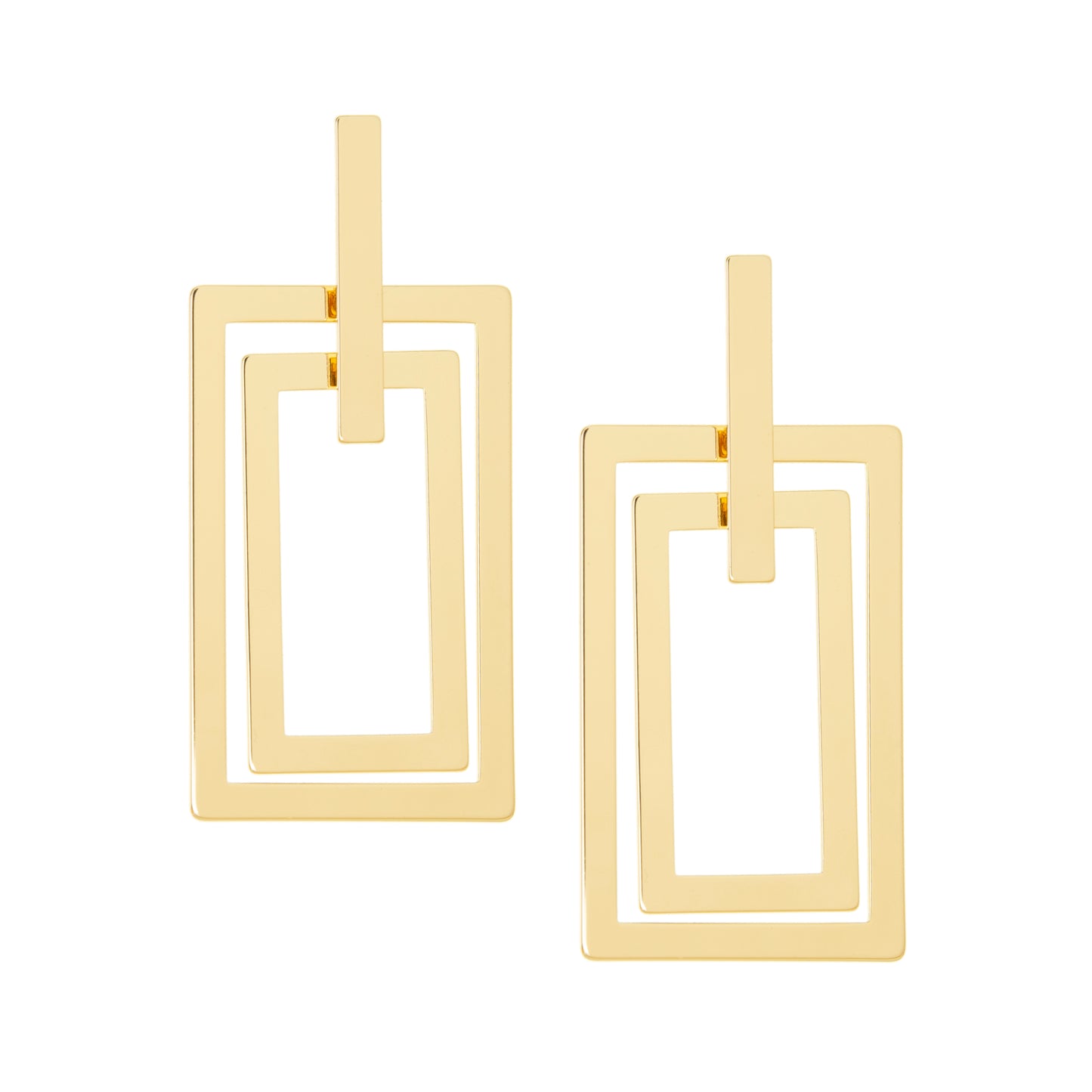 rectangle drop earring