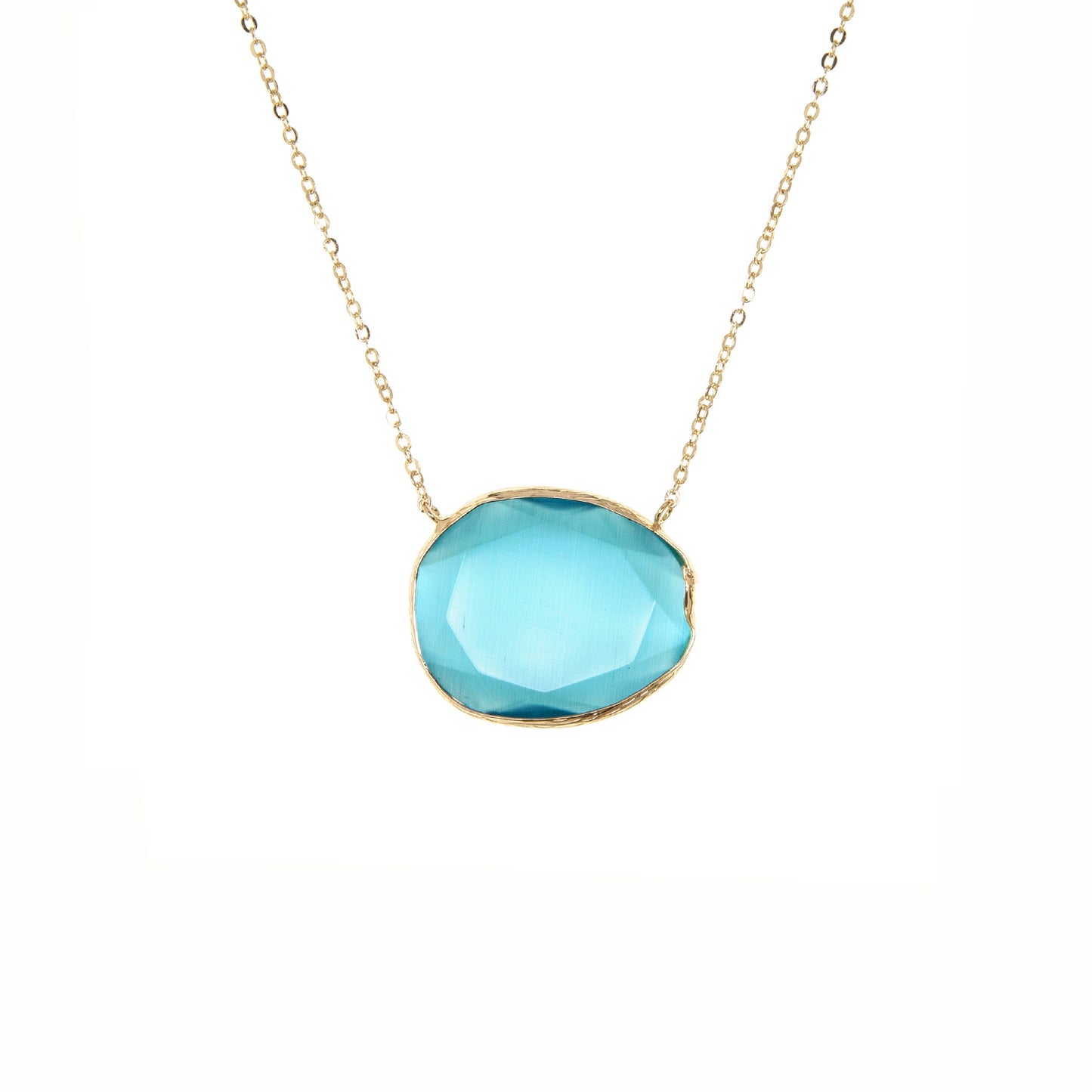 faceted glass necklace
