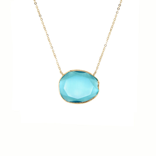 faceted glass necklace