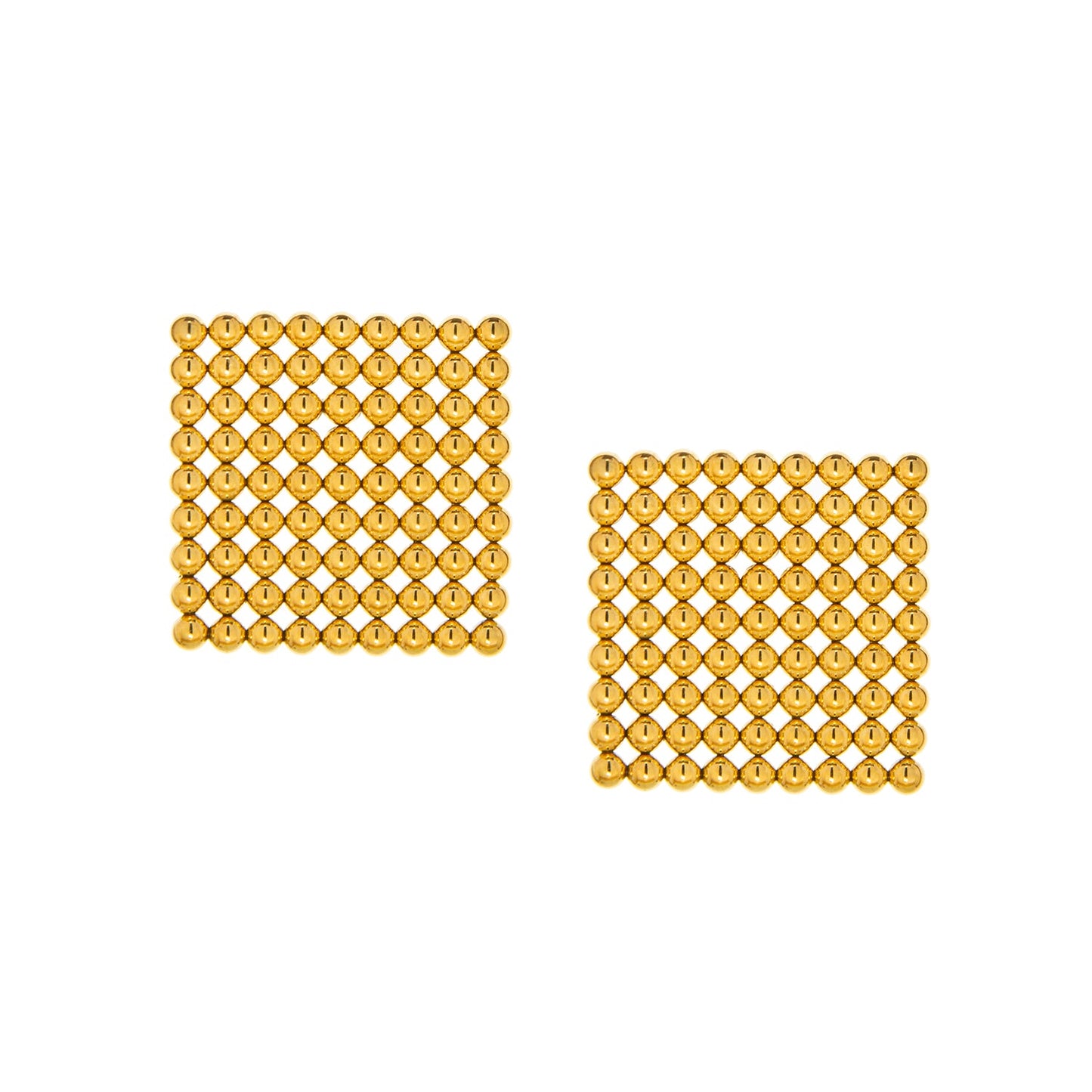 dotted square earring