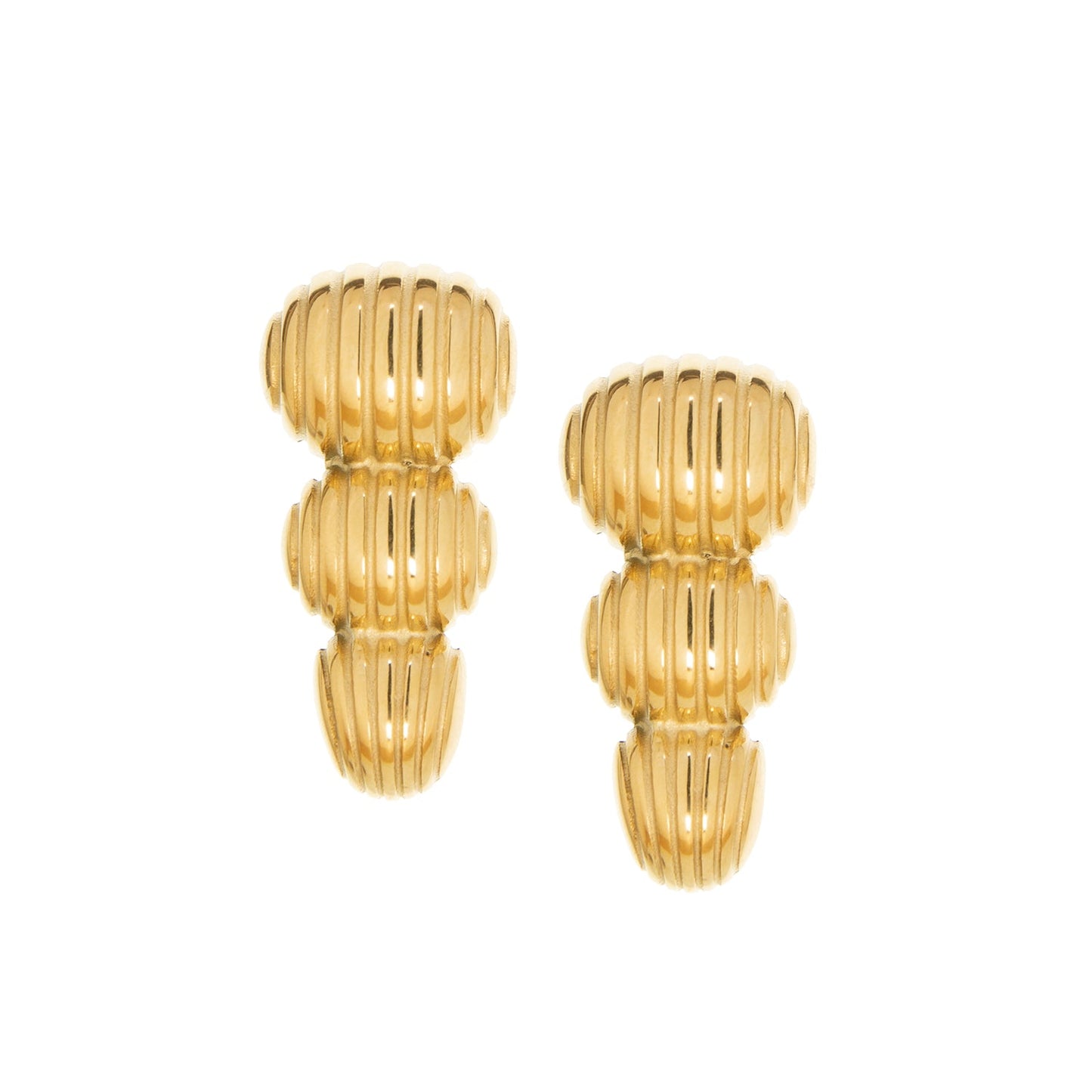 tiered dome post earring