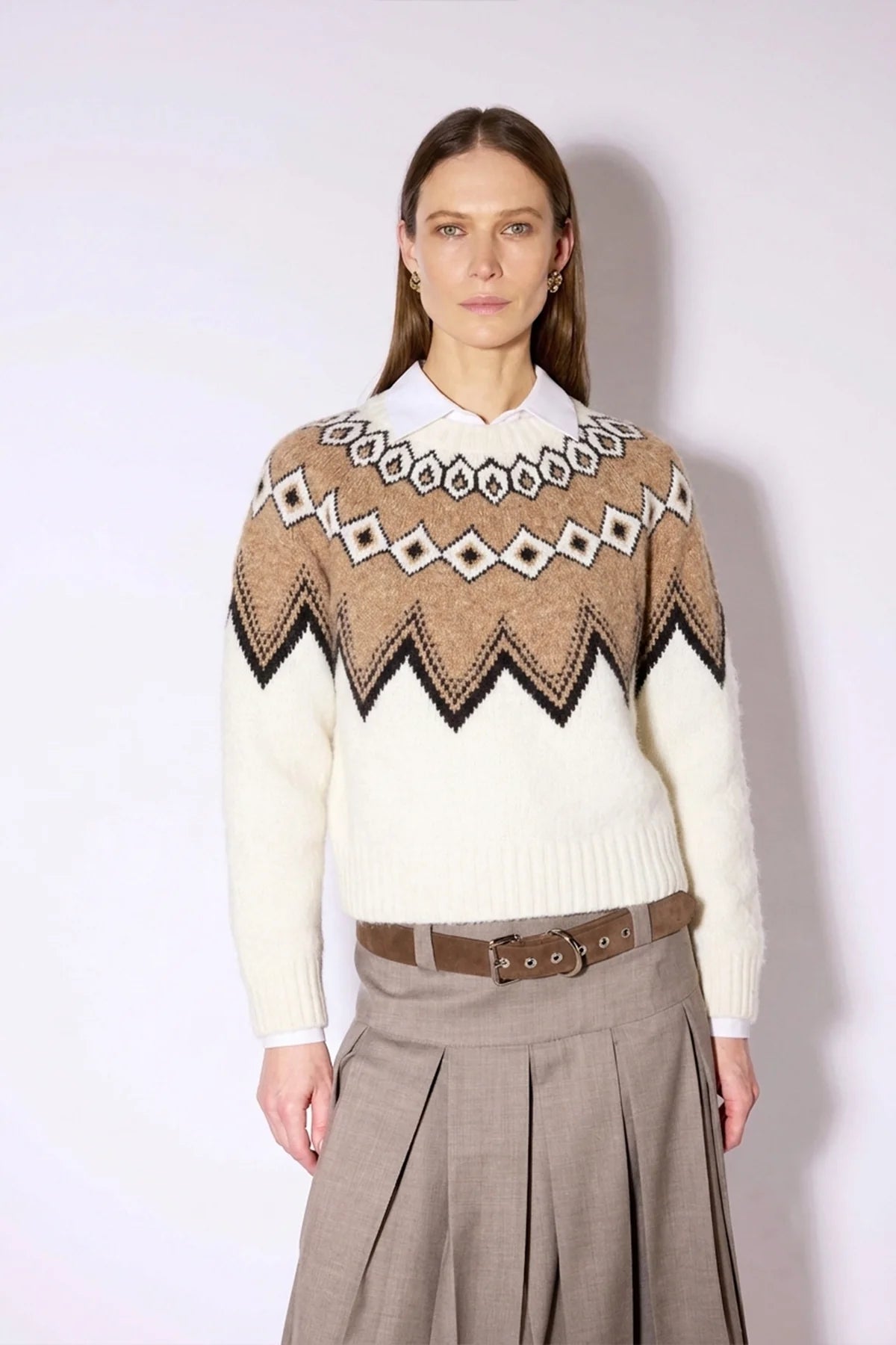 Liviana Conti Argyle Sweater