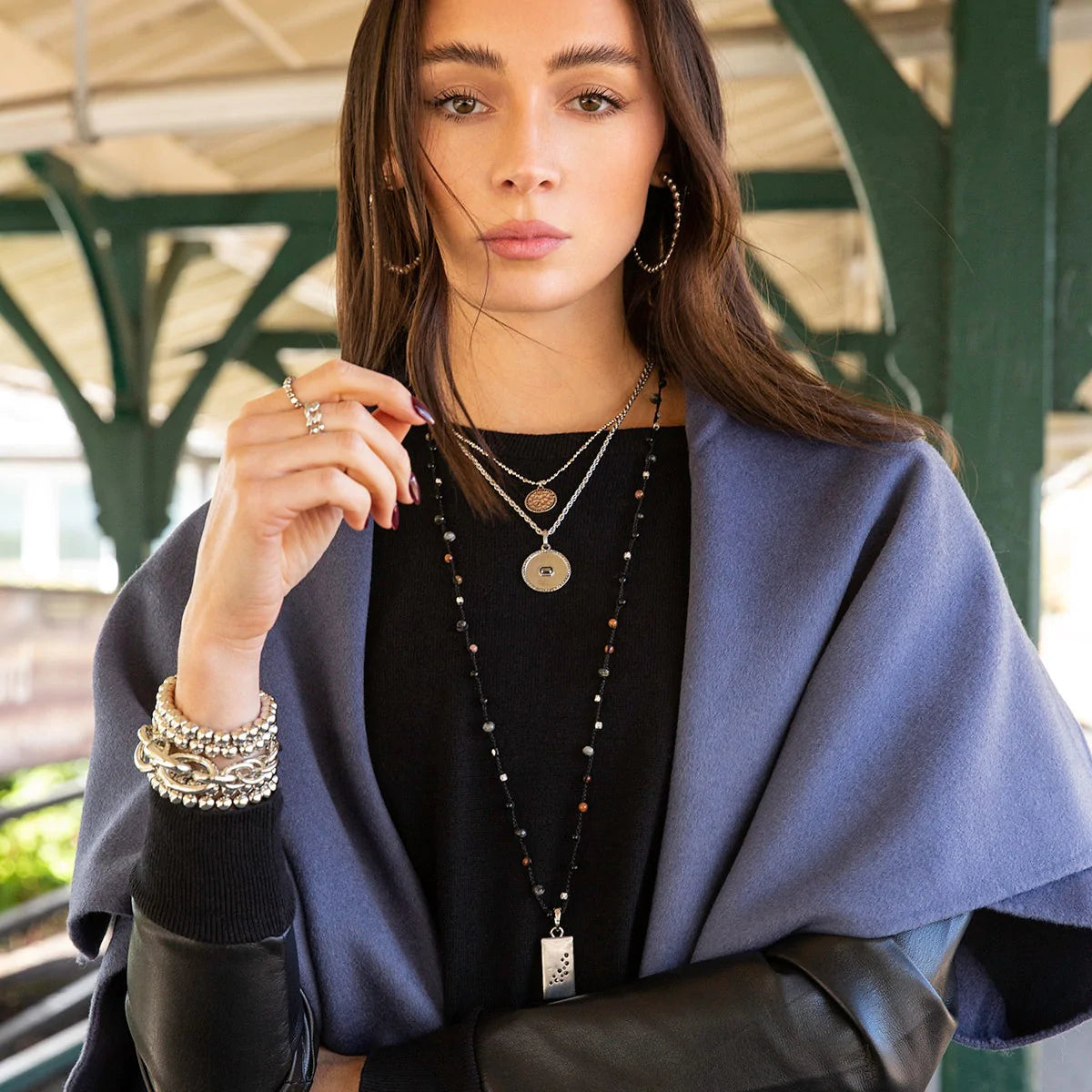 twisted rope chain pendant necklace