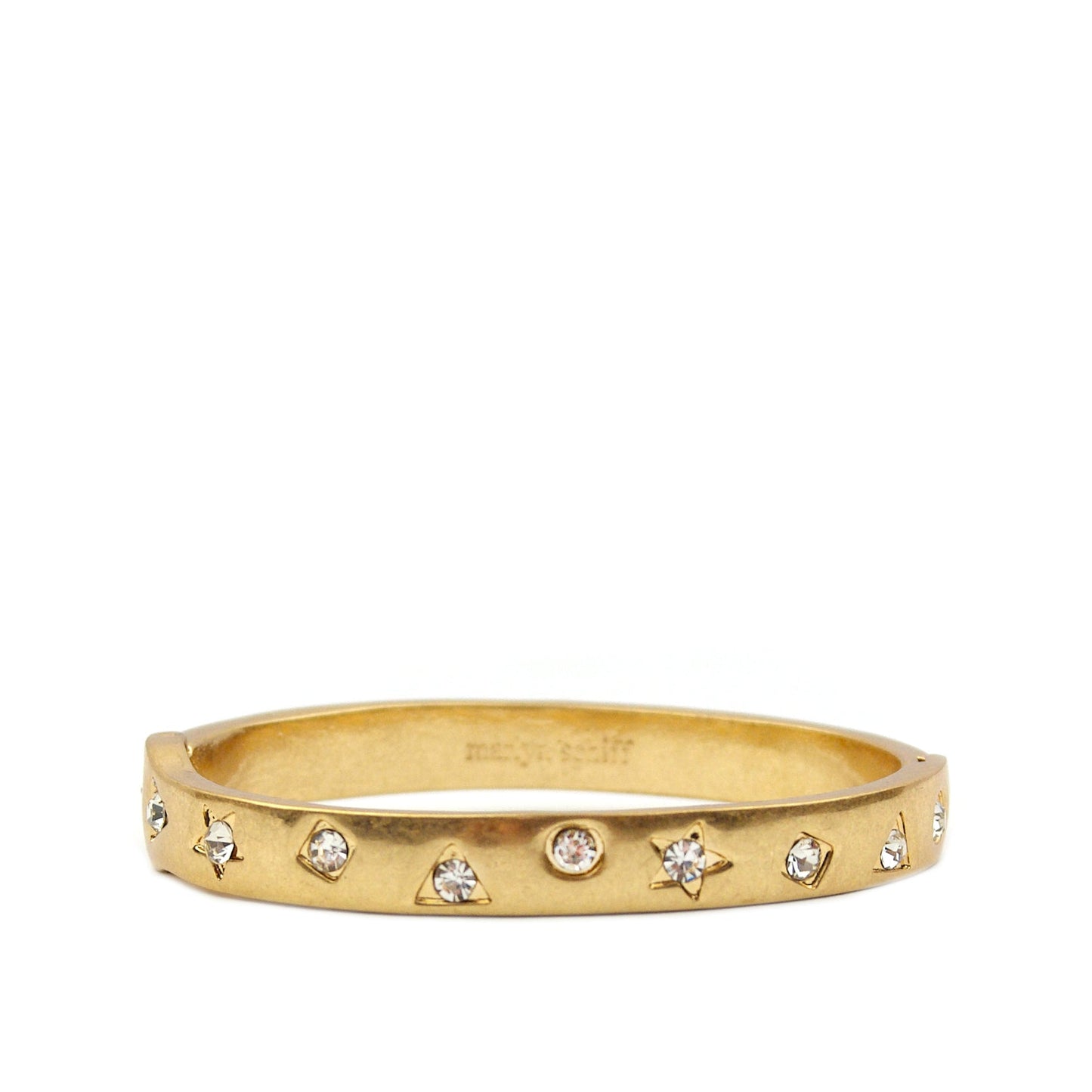 pave multi shape bangle