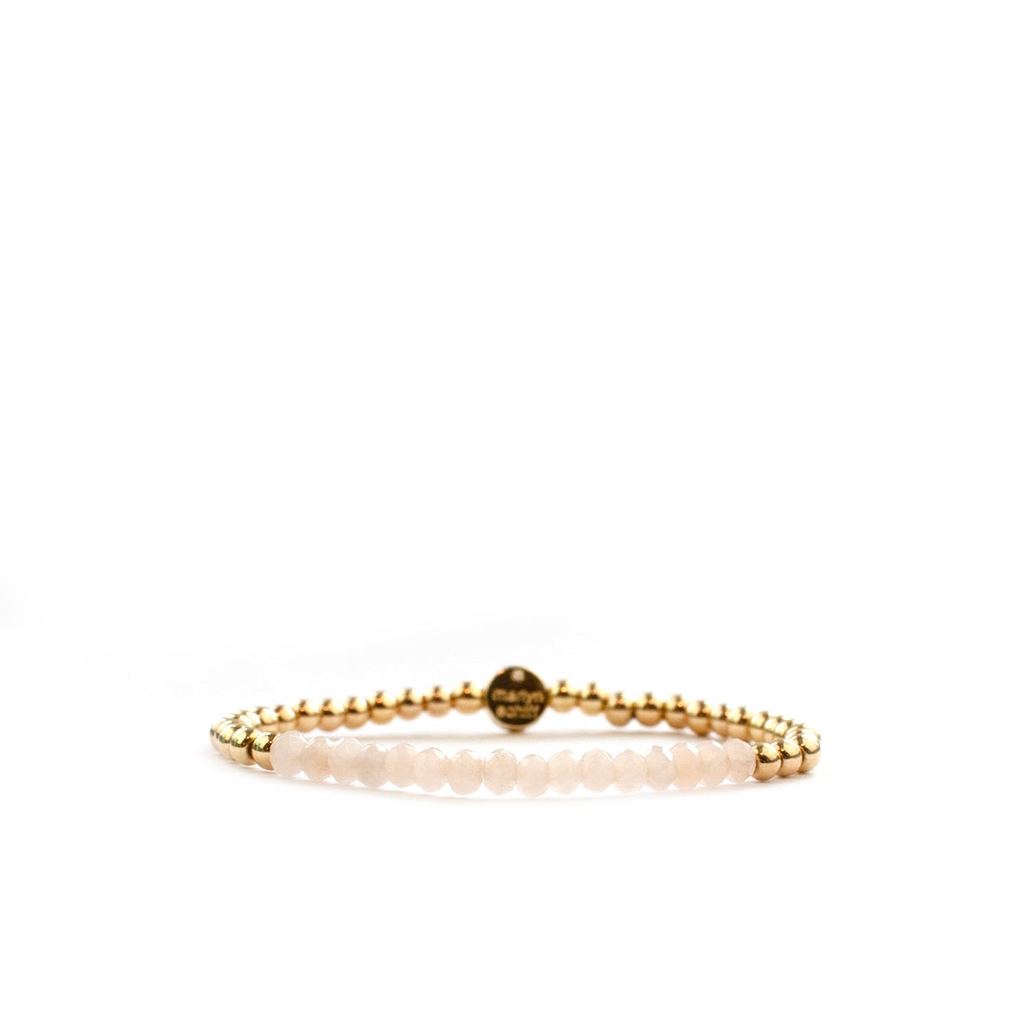 metal beaded crystal stone bracelet