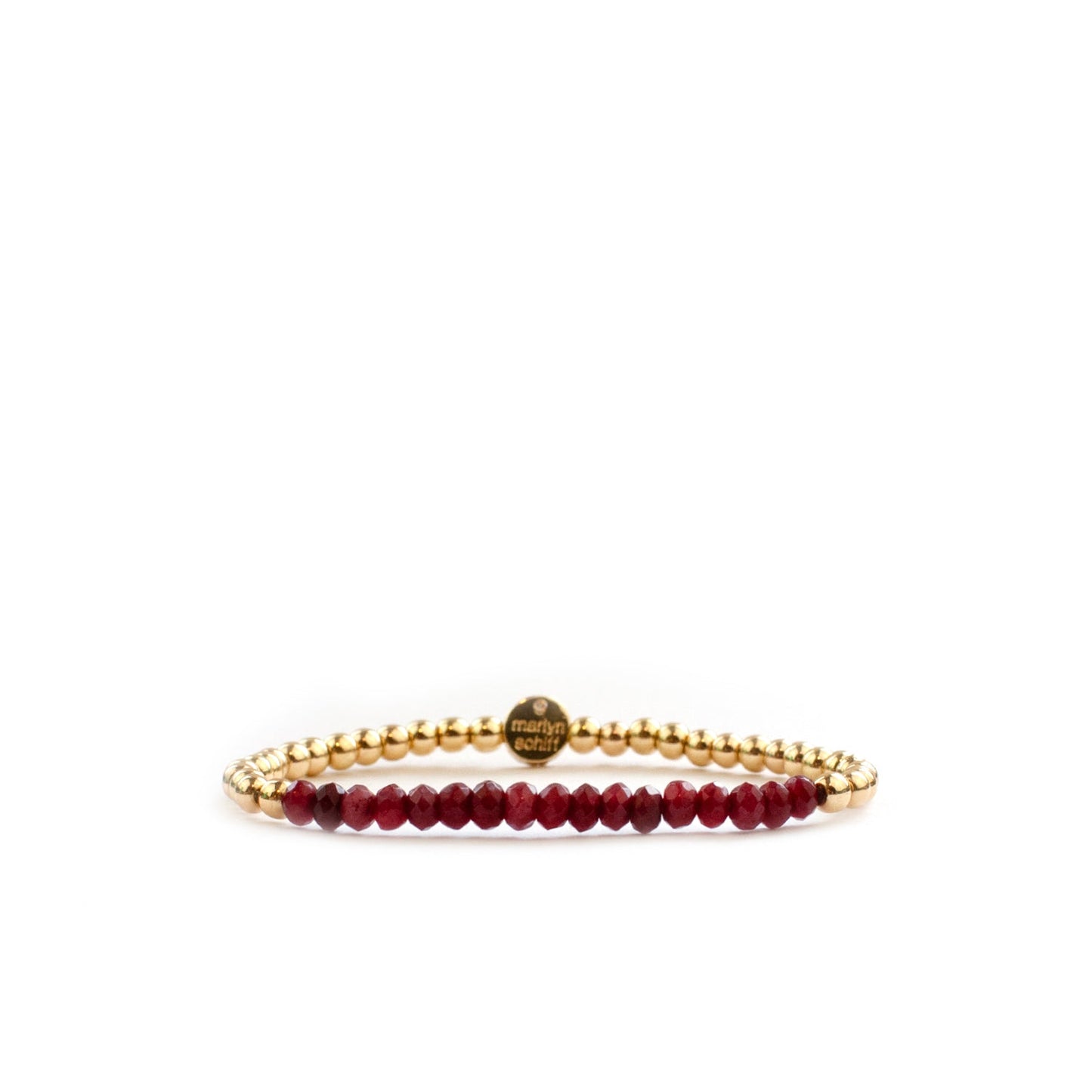 metal beaded crystal stone bracelet