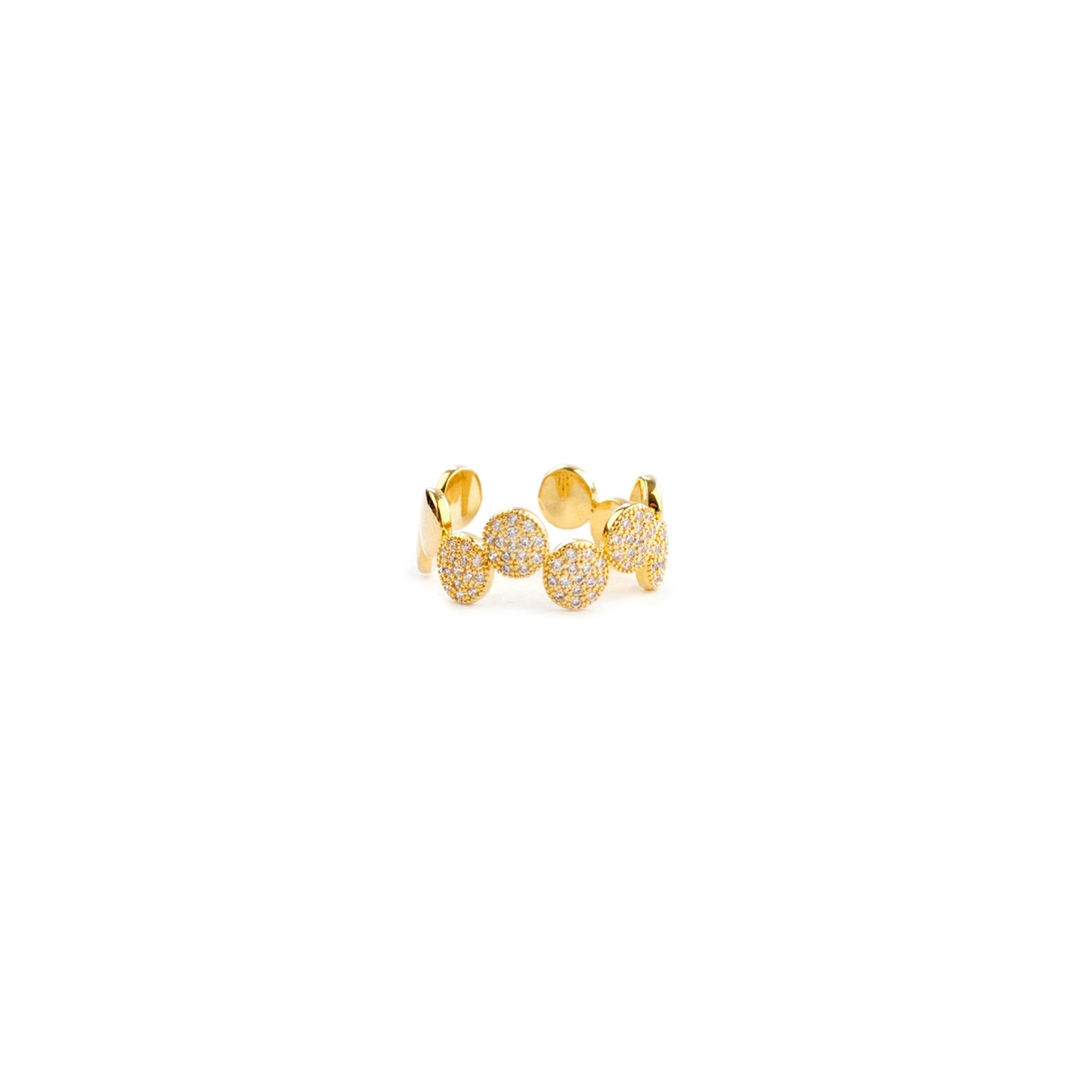 Adjustable Multi Disc Pavé Ring