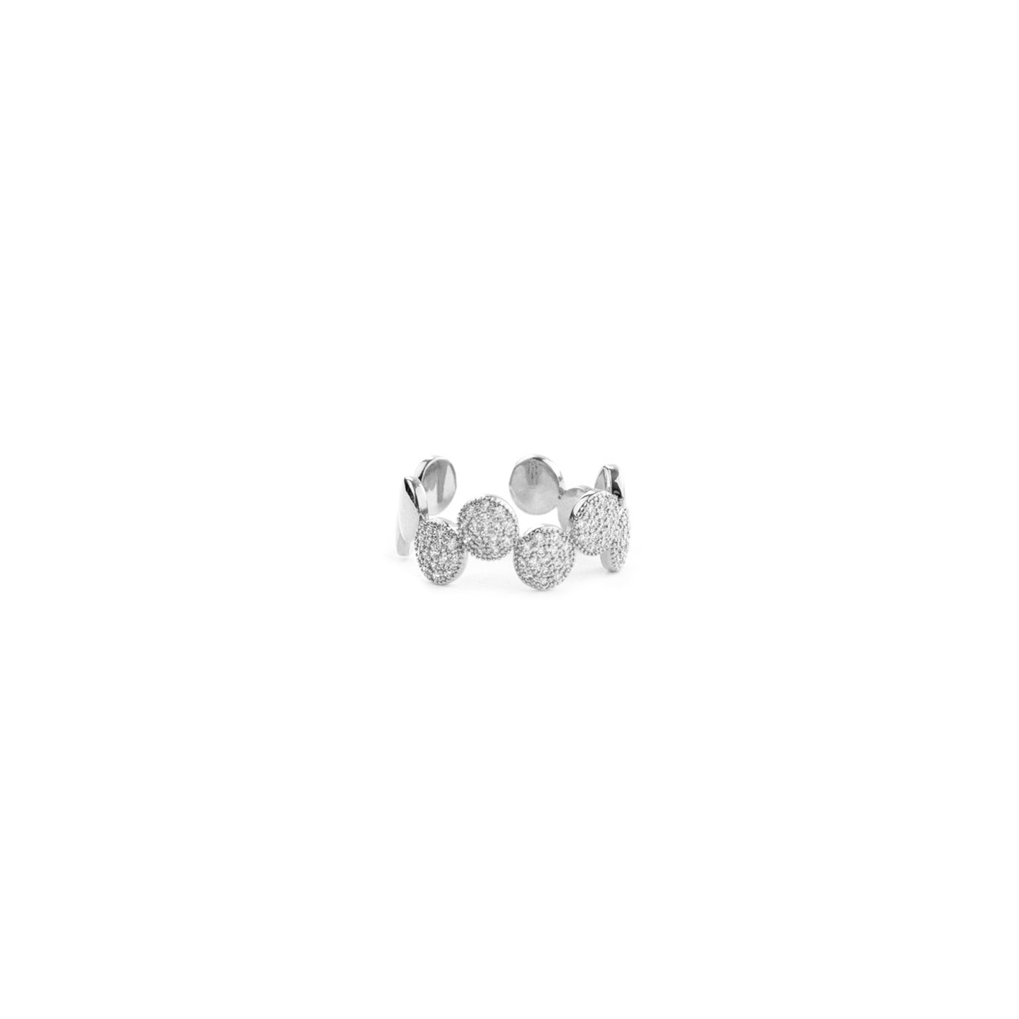 Adjustable Multi Disc Pavé Ring