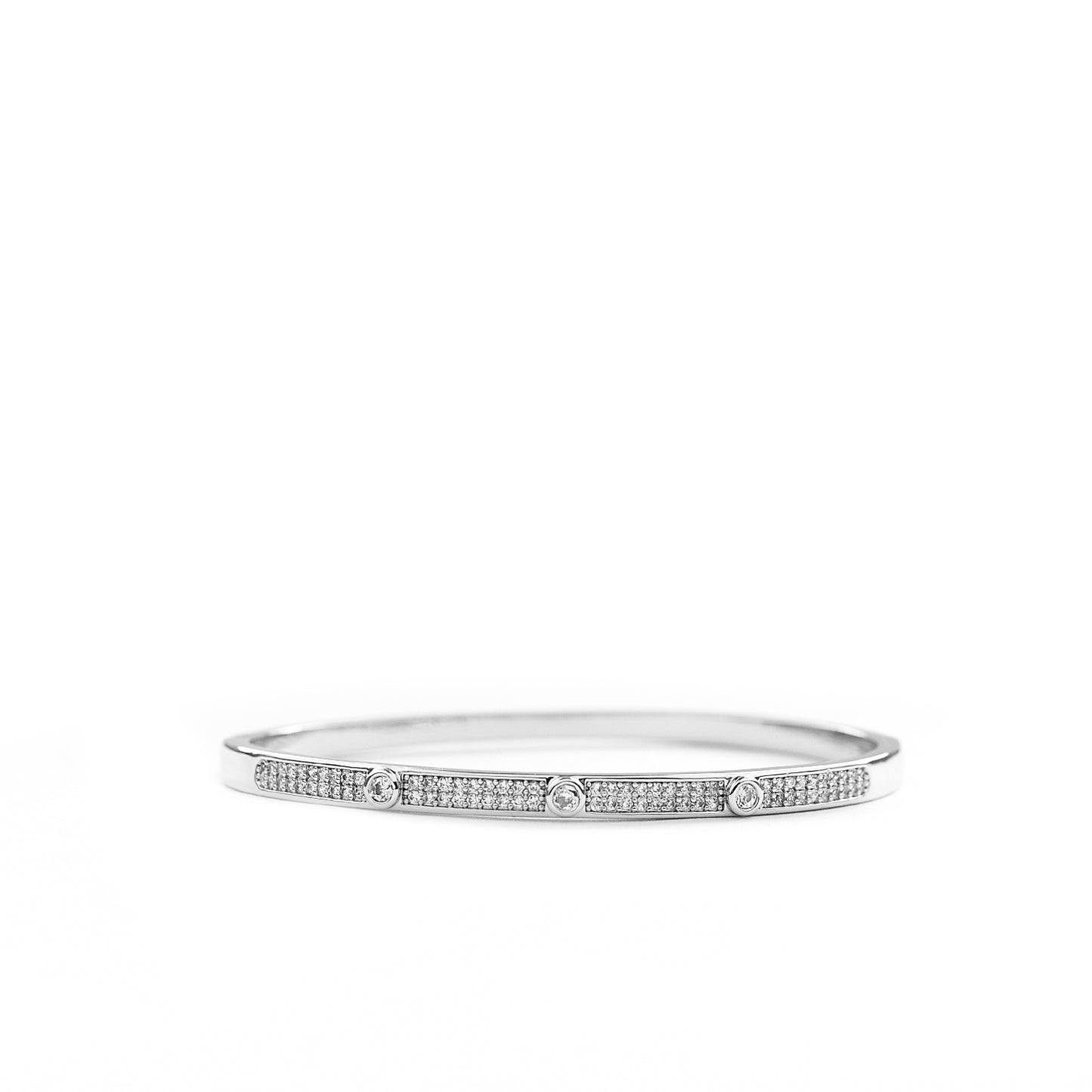 Gold Pave Bracelet with Flush Detail