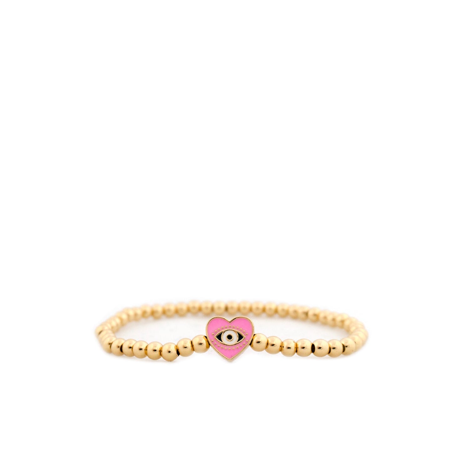 evil eye heart beaded bracelet