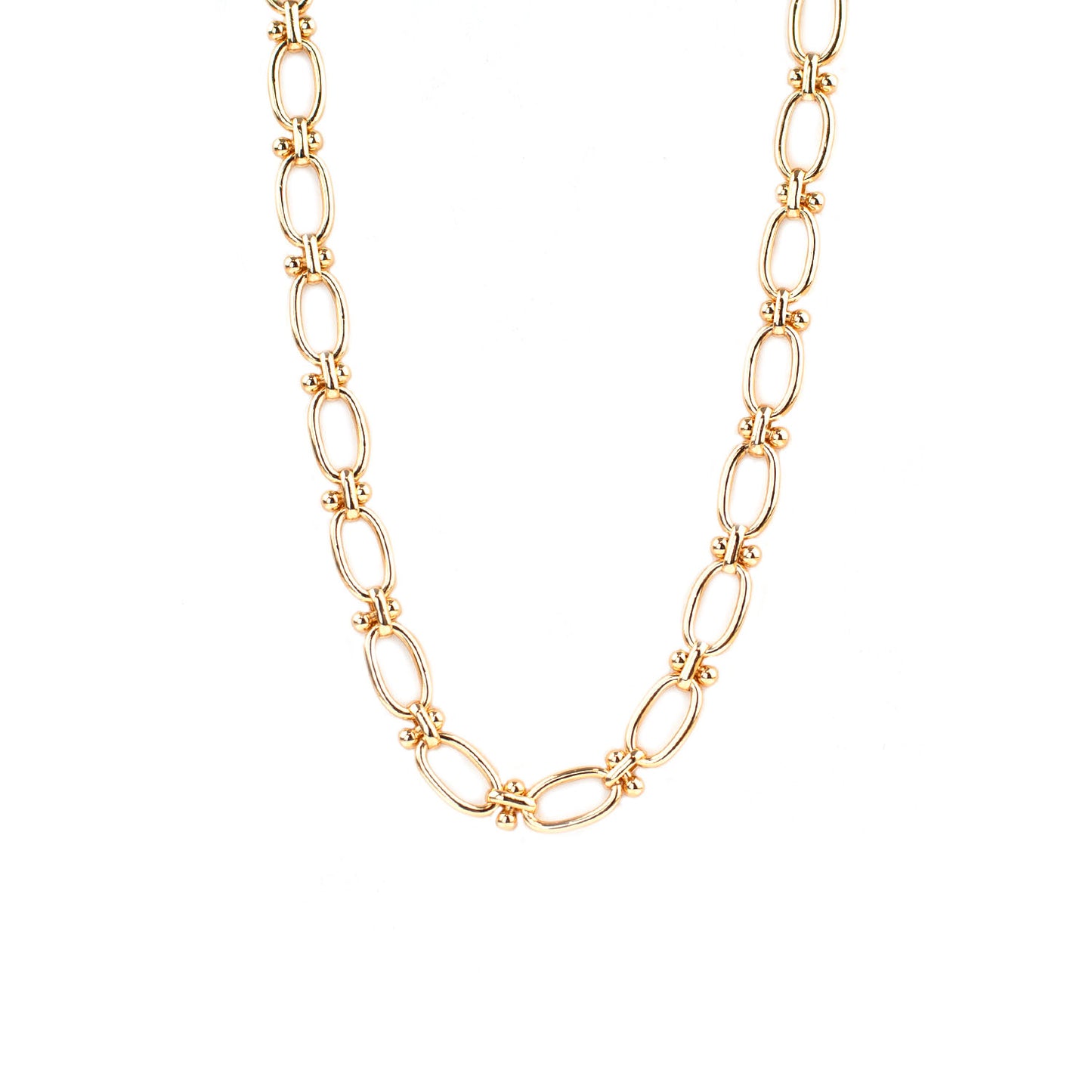 Oval Gauge Link Necklace
