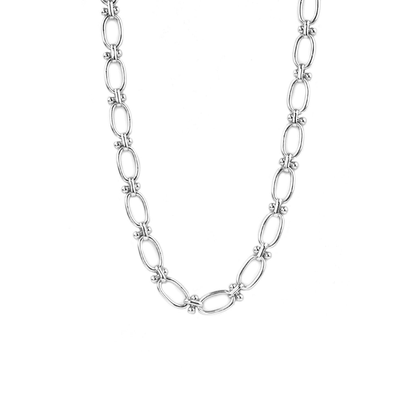 Oval Gauge Link Necklace