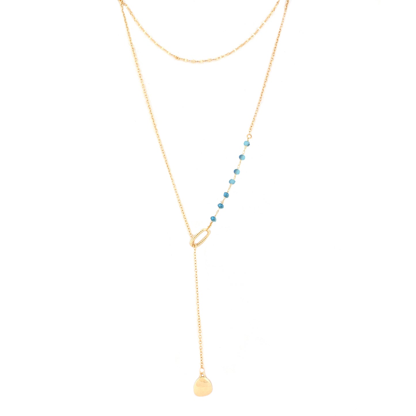 Crystal Lariat in Gold