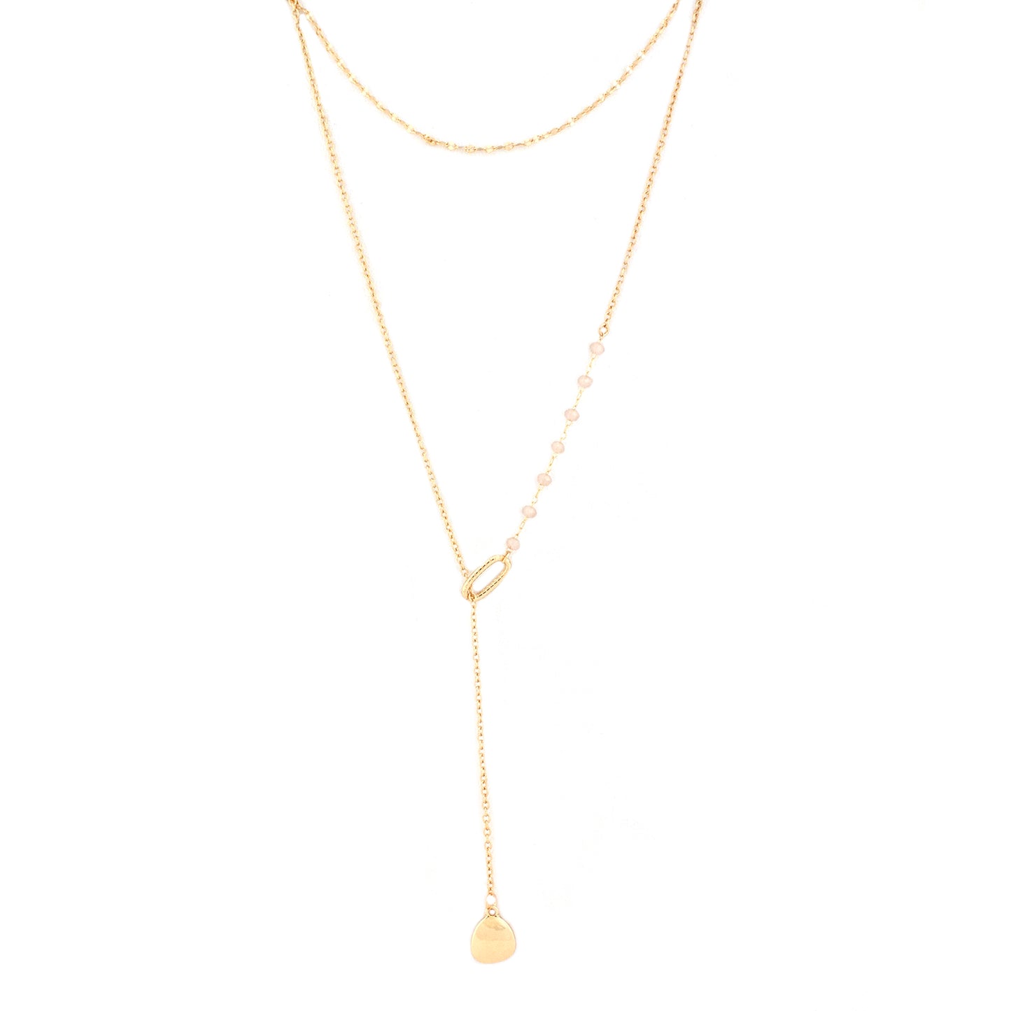 Crystal Lariat in Gold
