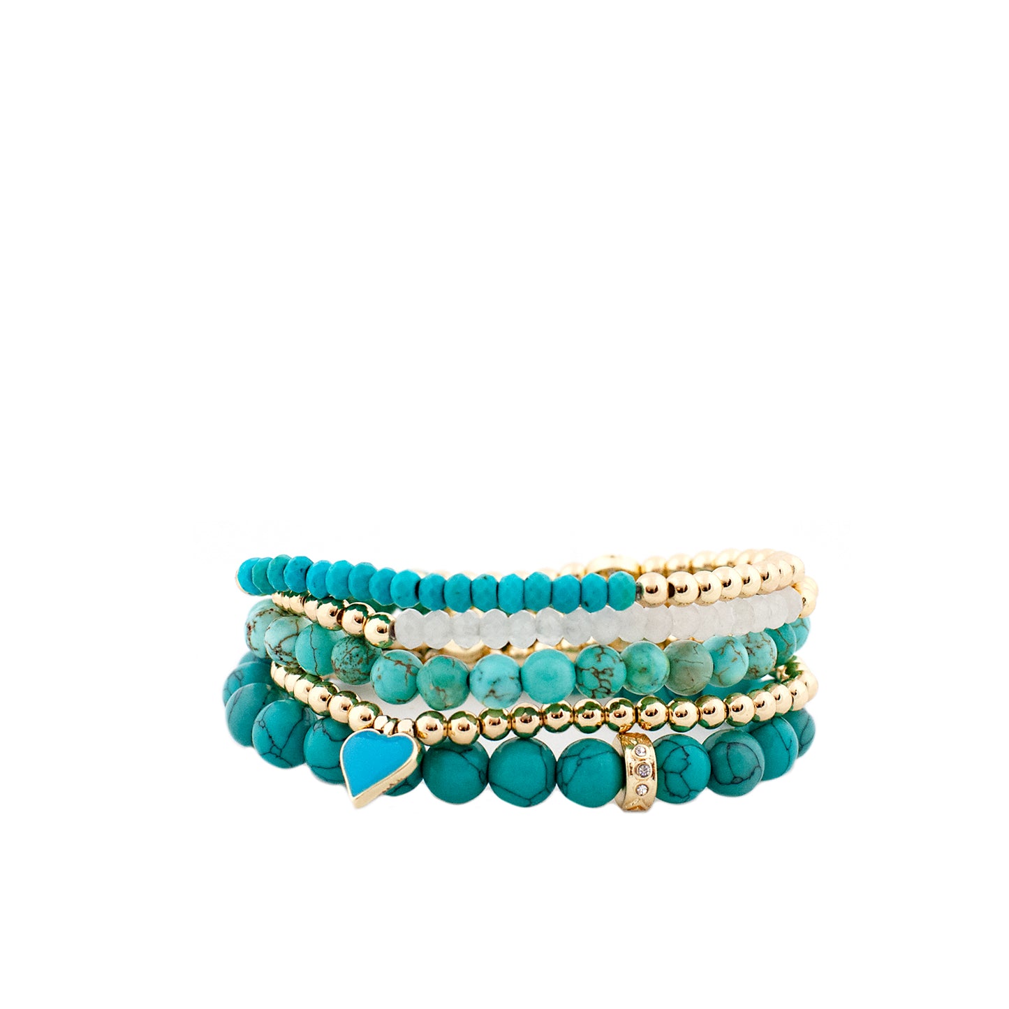 Stretch bead bracelet stack
