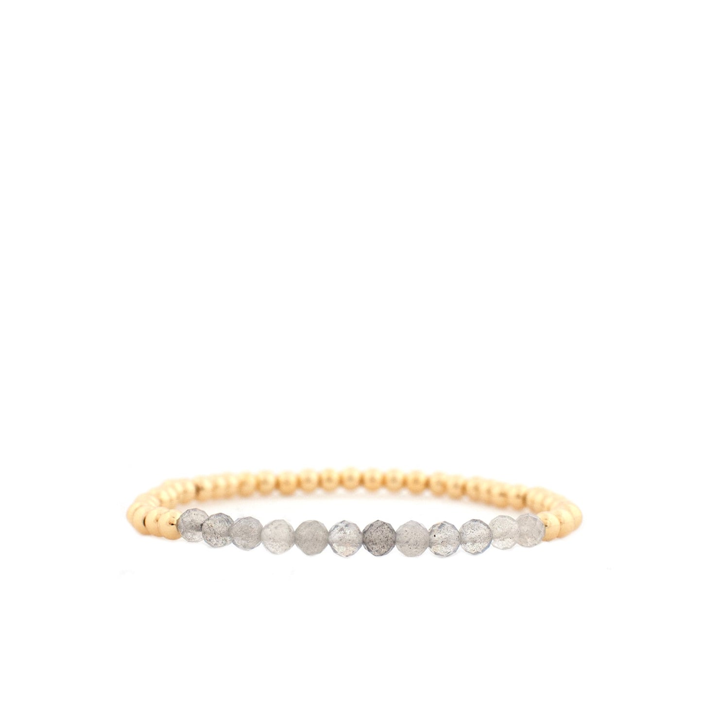 metal and crystal bead stretch bracelet
