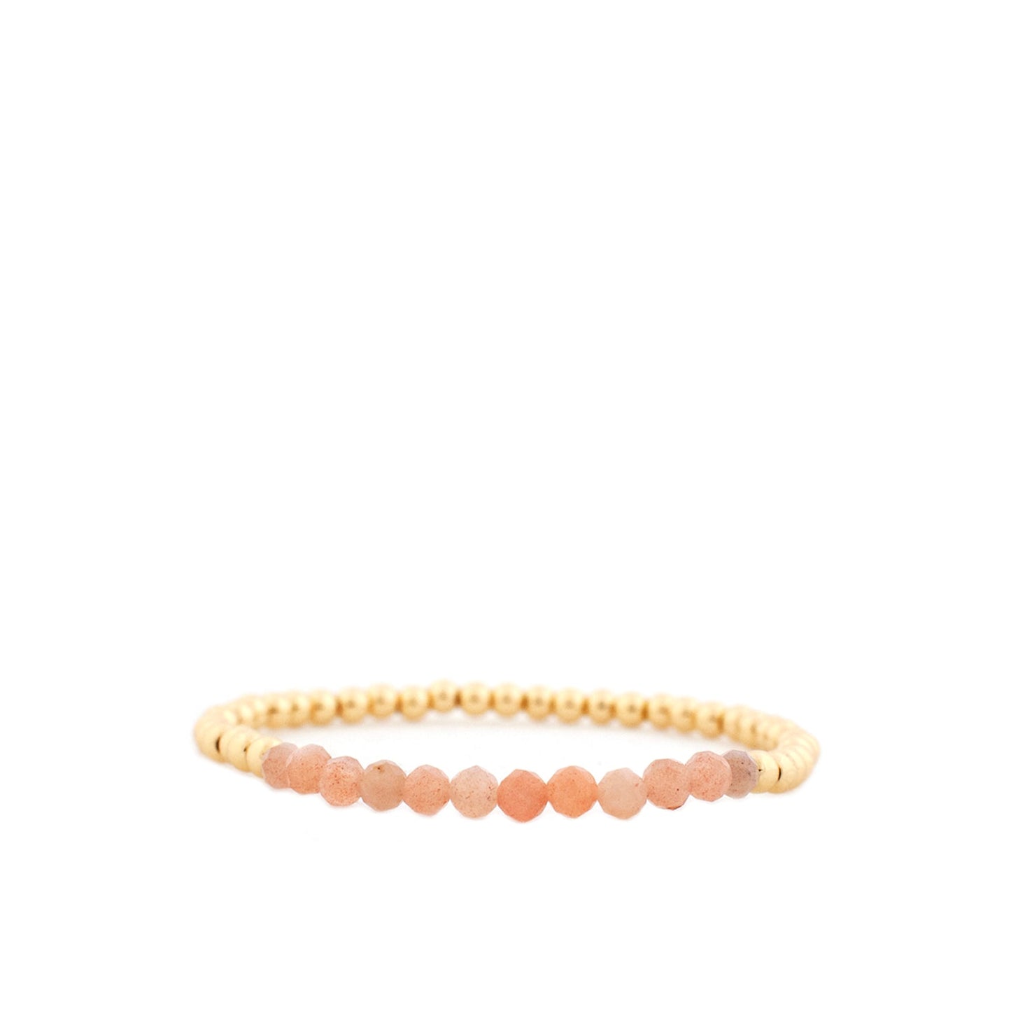 metal and crystal bead stretch bracelet