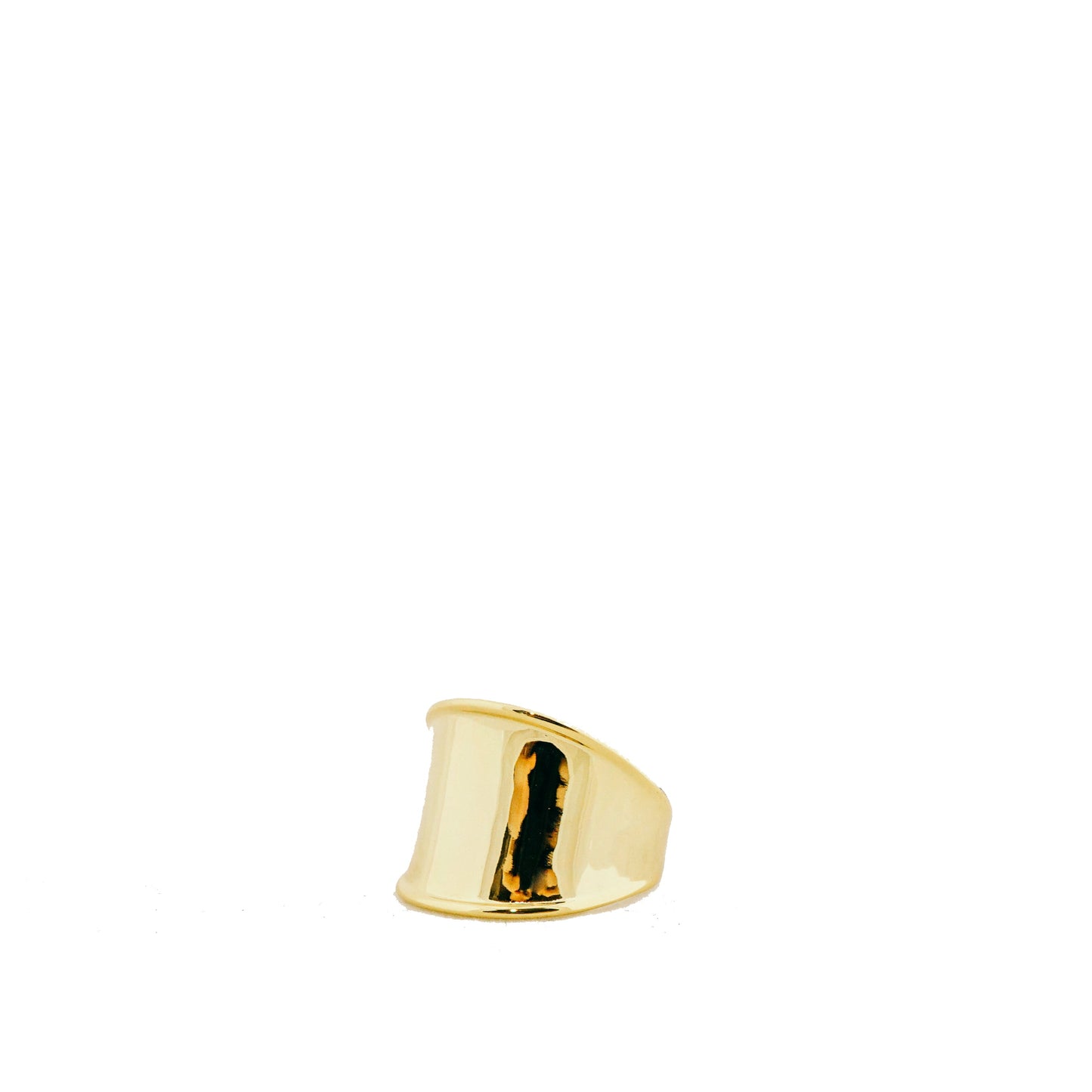 gold plated thick concave ring