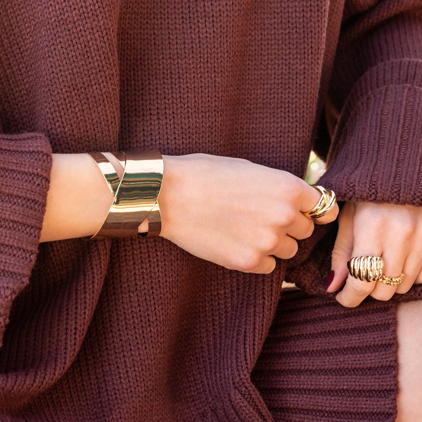 criss cross cutout cuff