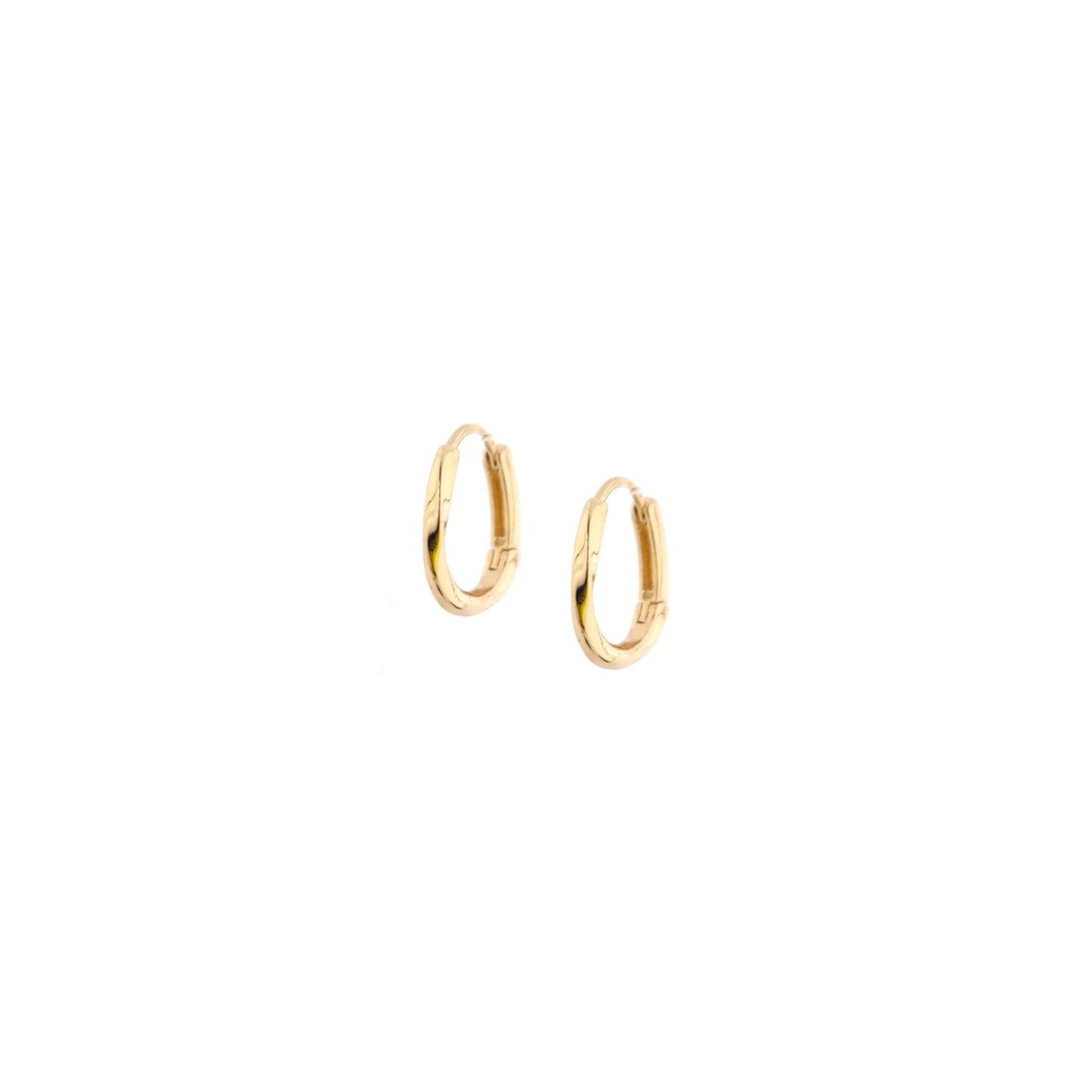 thin twisted oval hoop