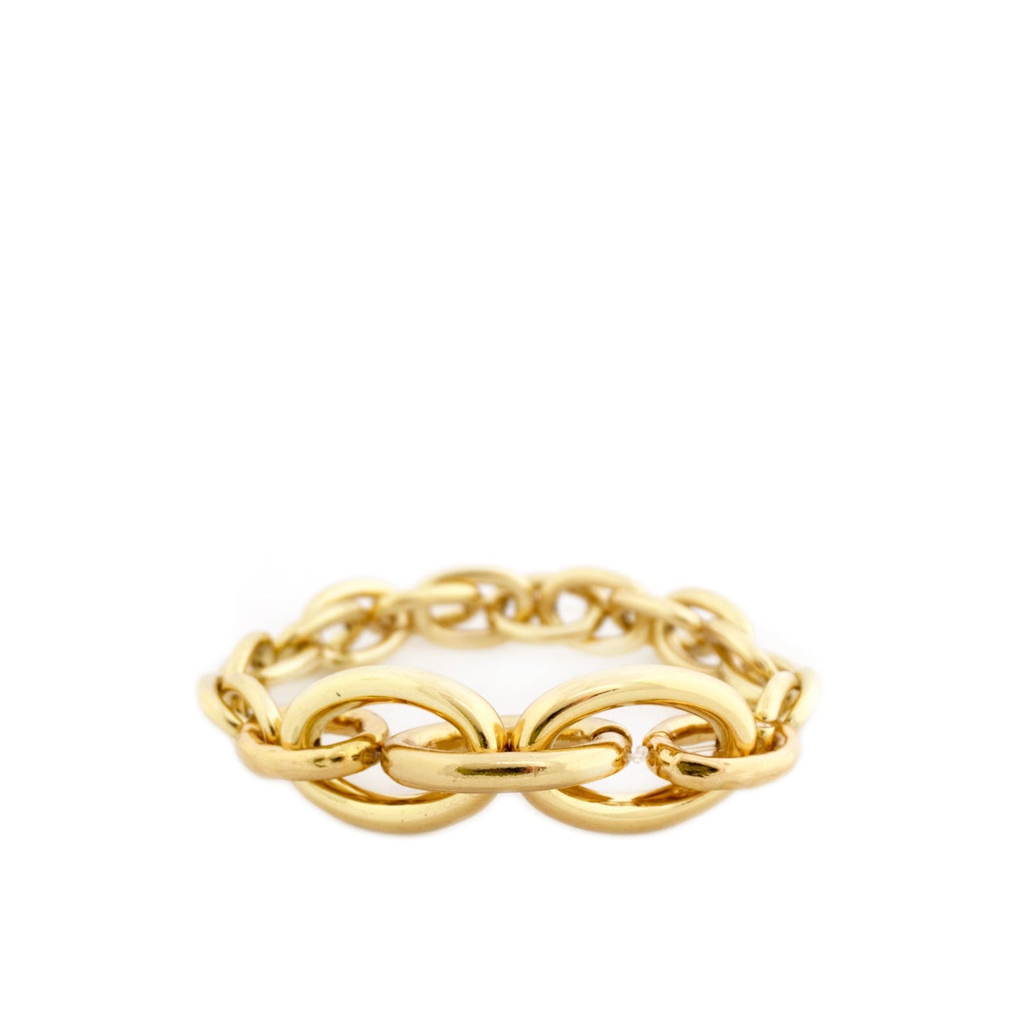 multi-size oval link stretch bracelet
