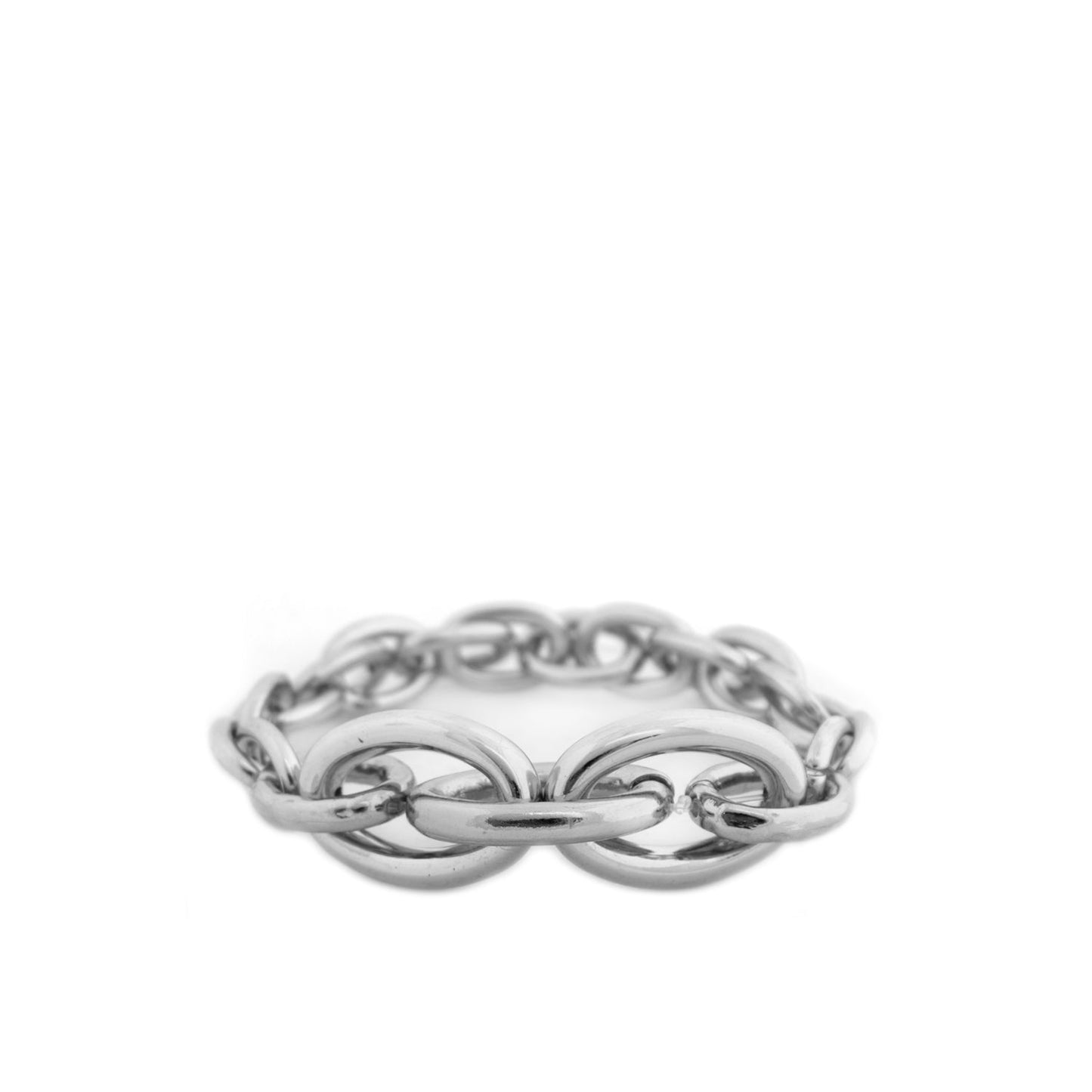 multi-size oval link stretch bracelet