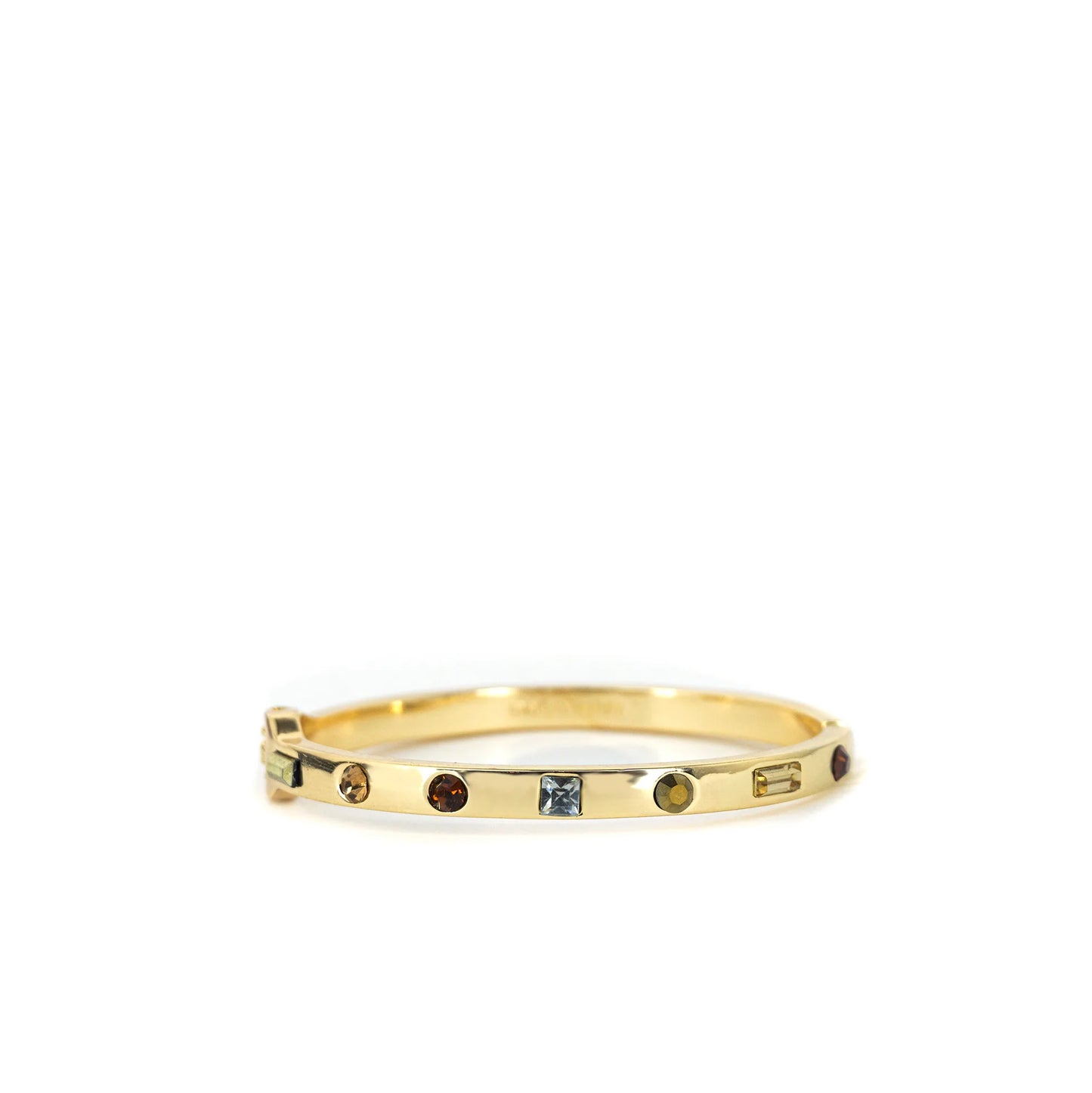 multi gemstone shape bangle