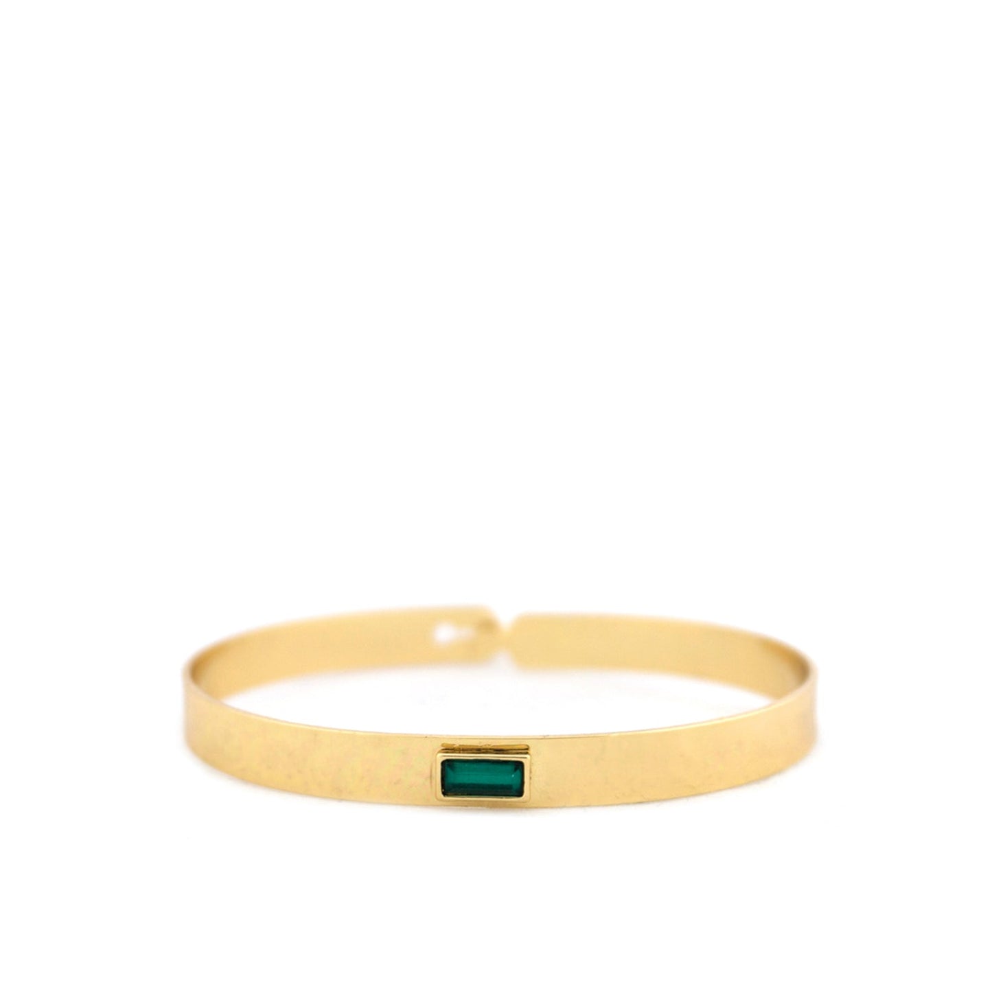 baguette crystal notch bangle