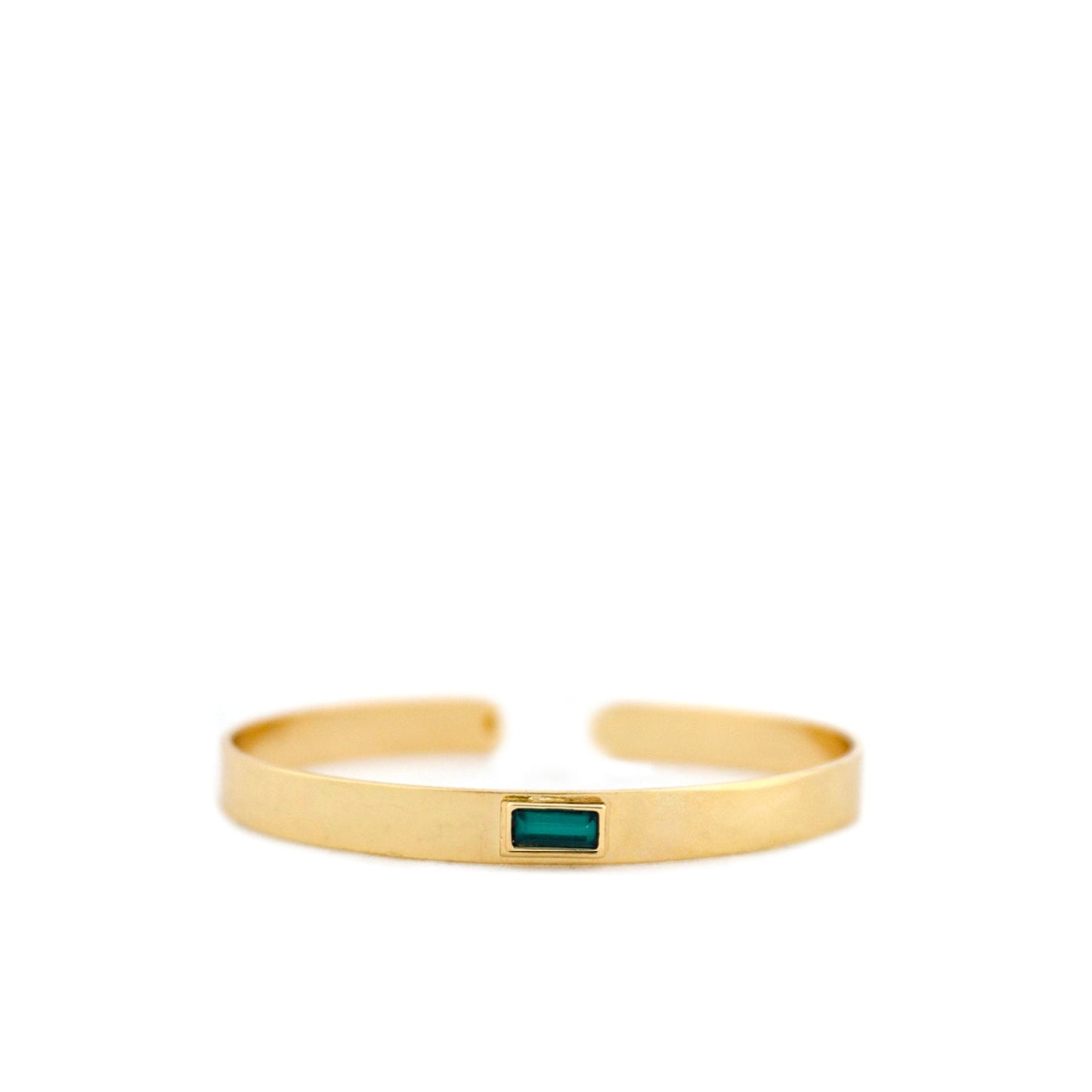 baguette crystal notch bangle