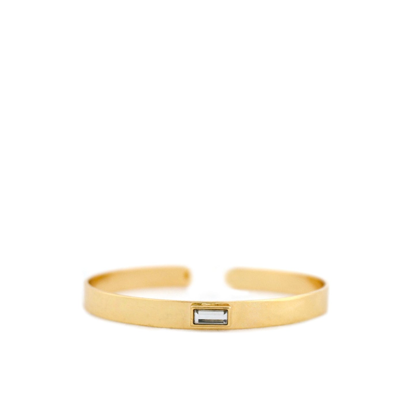 baguette crystal notch bangle