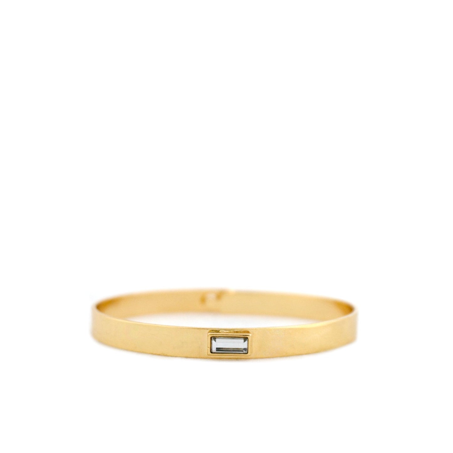 baguette crystal notch bangle