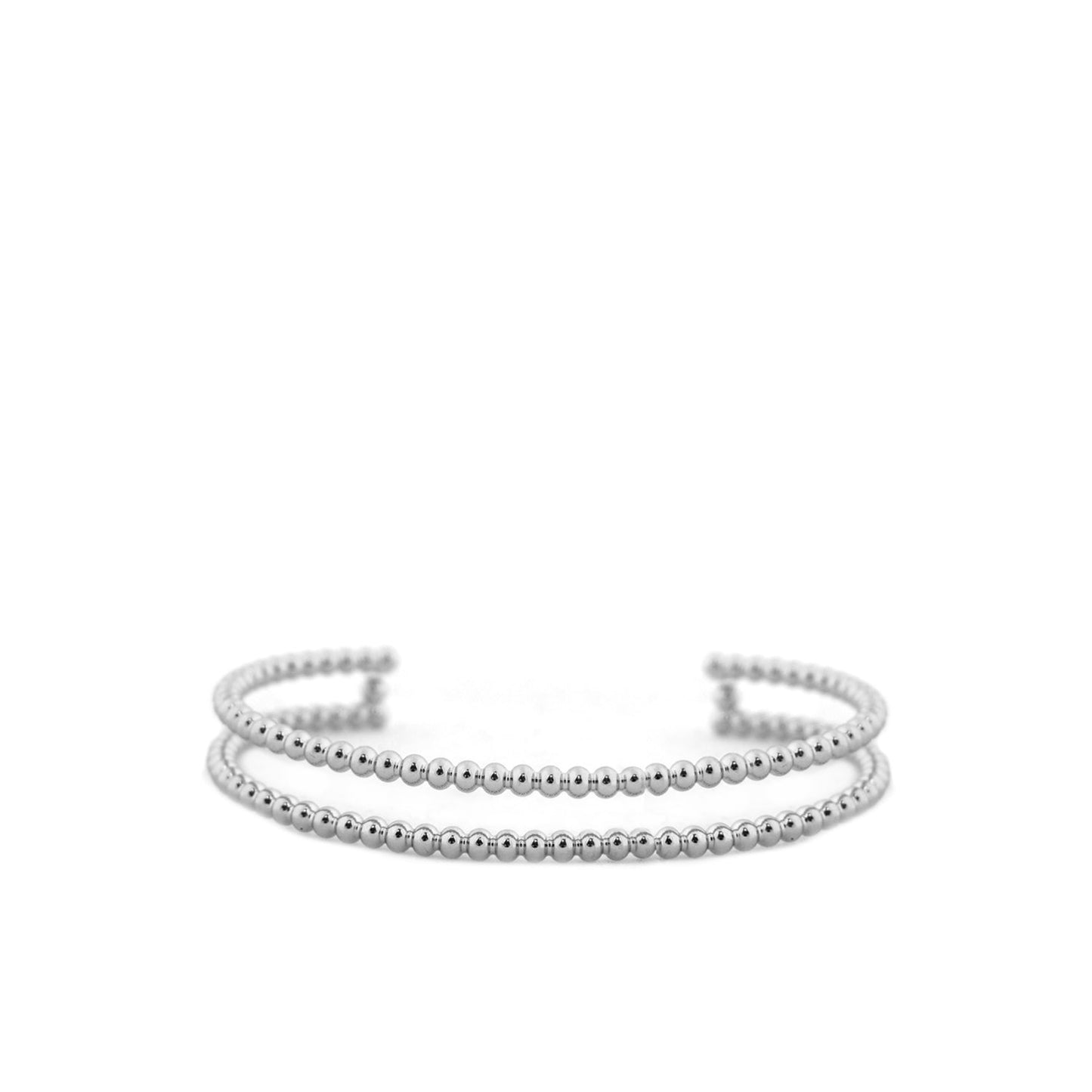double row metal beaded cuff