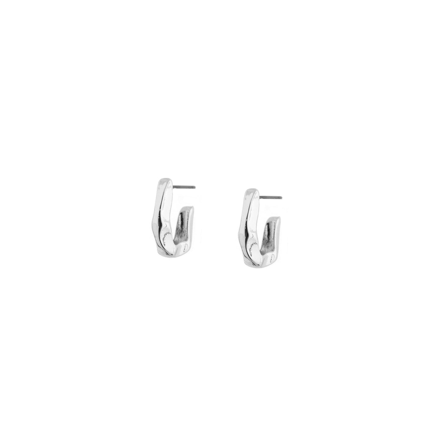 hammered metal oval hoop