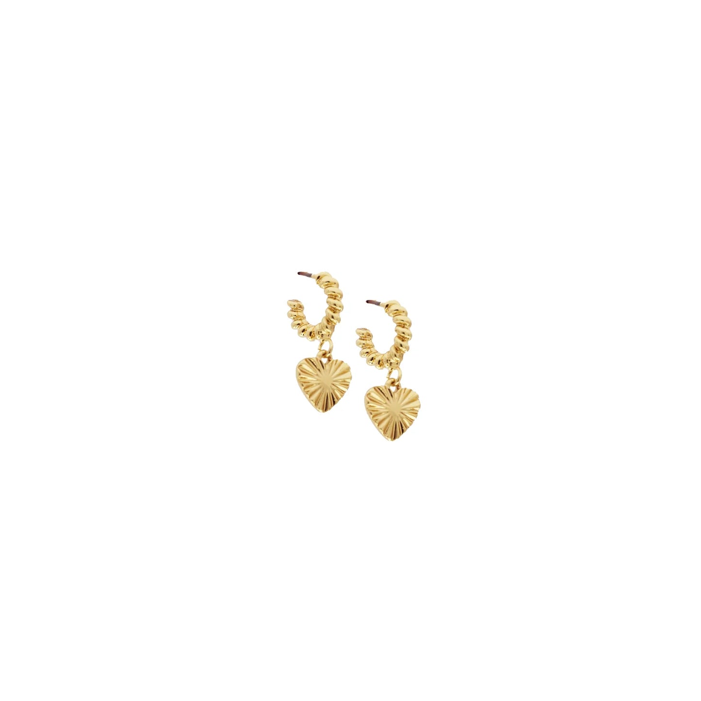 heart charm earring