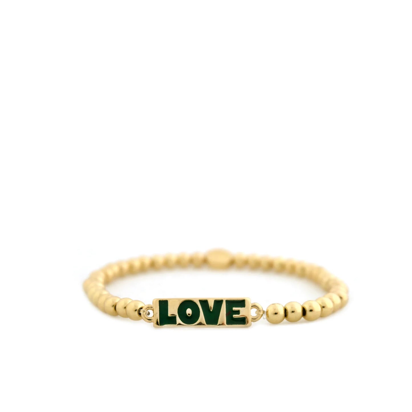 enamel LOVE bar bracelet