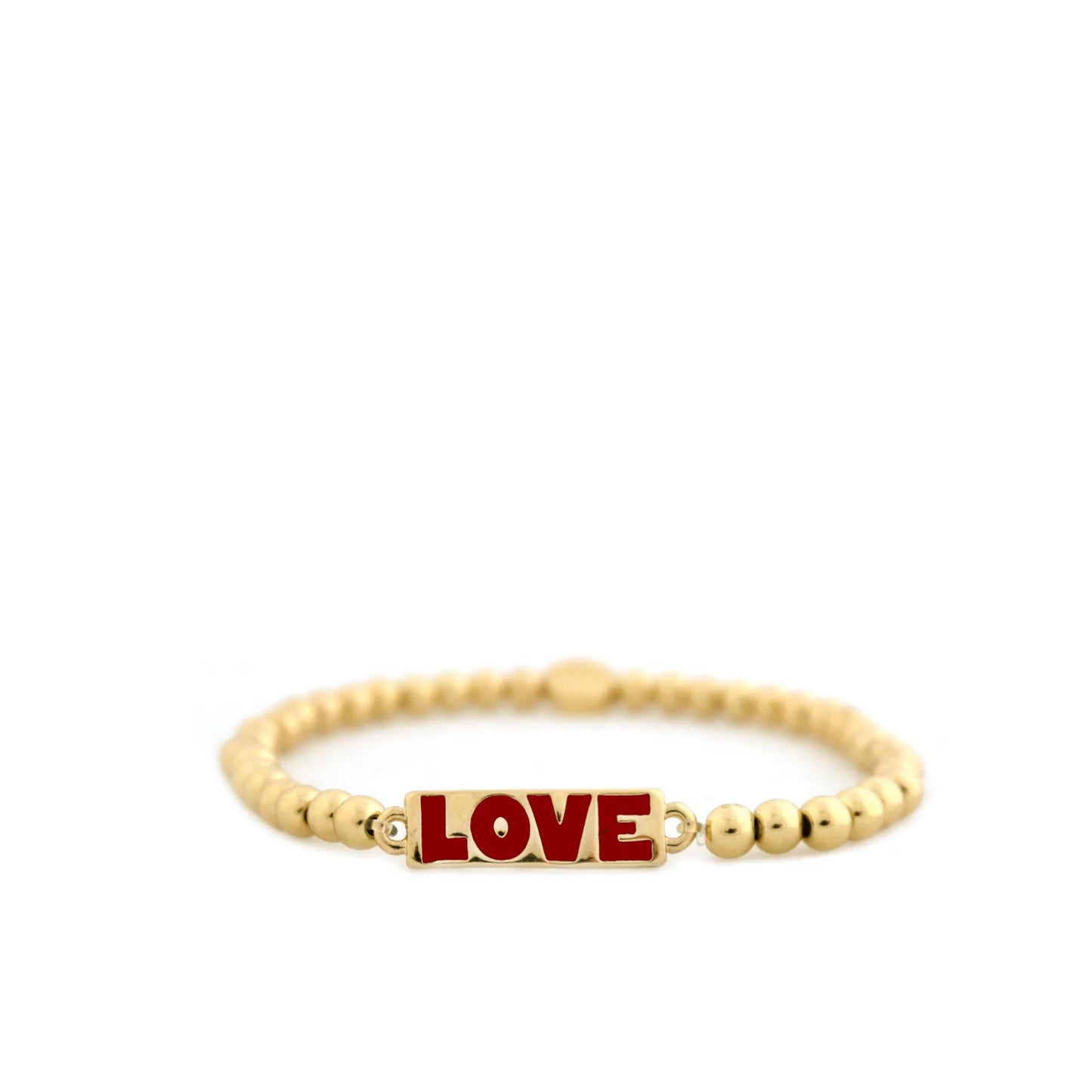 enamel LOVE bar bracelet