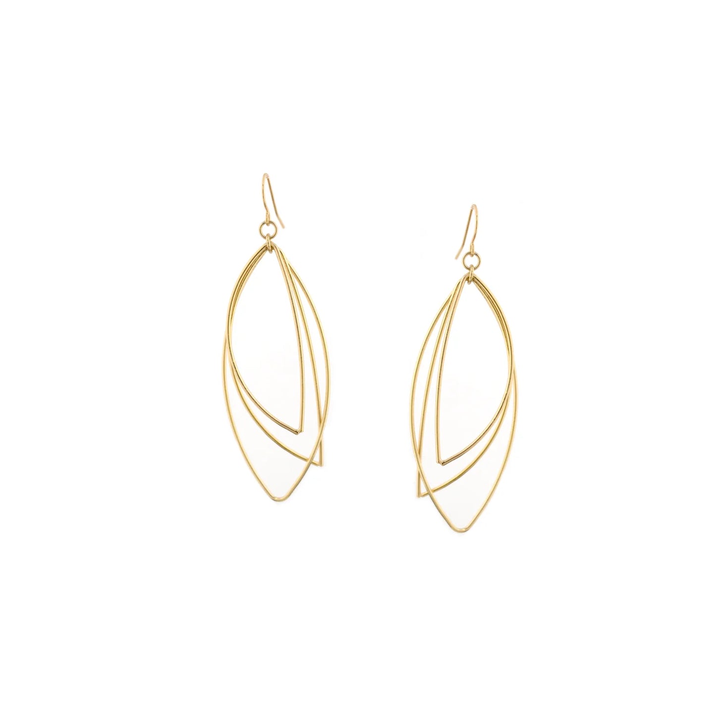 multi crescent drop earring