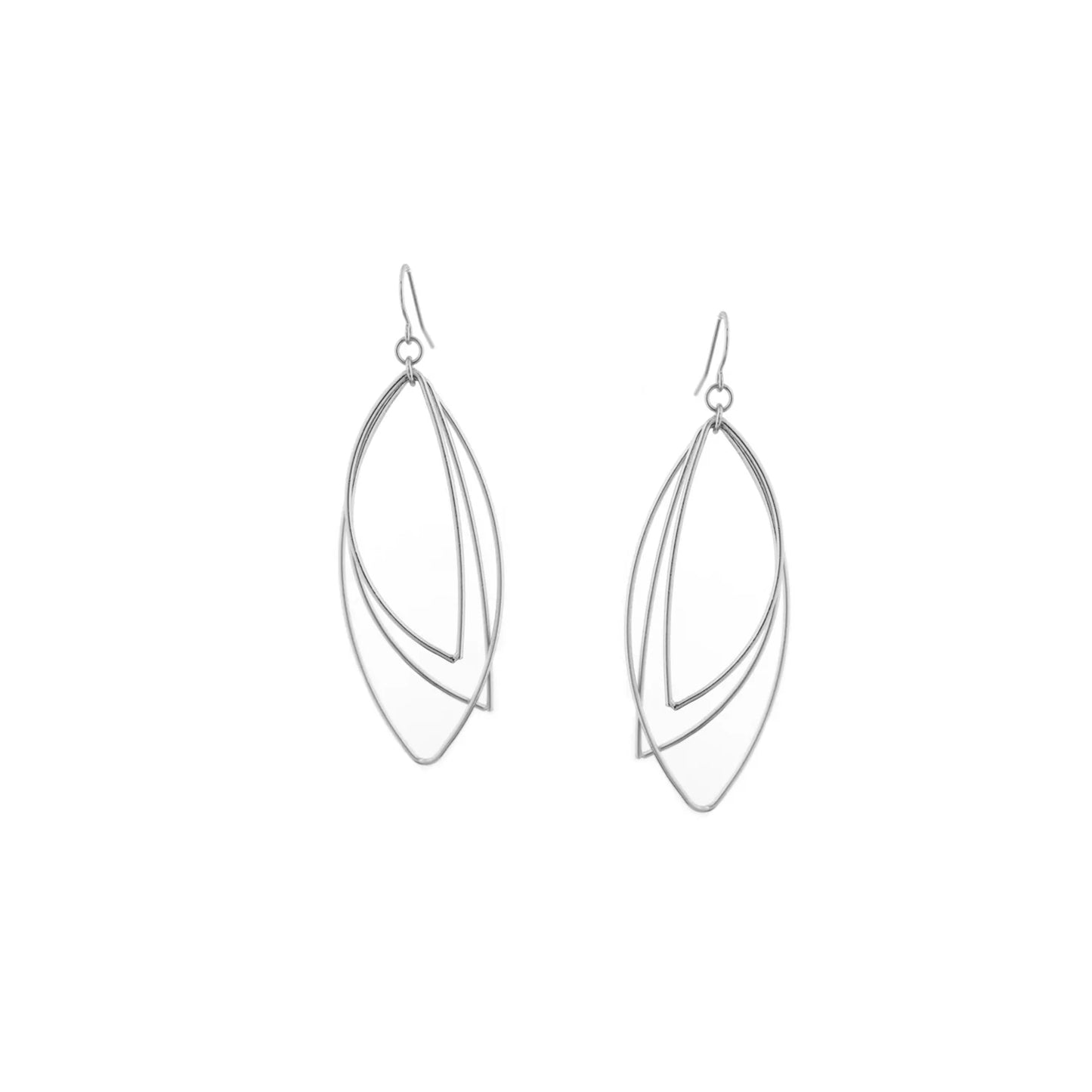 multi crescent drop earring