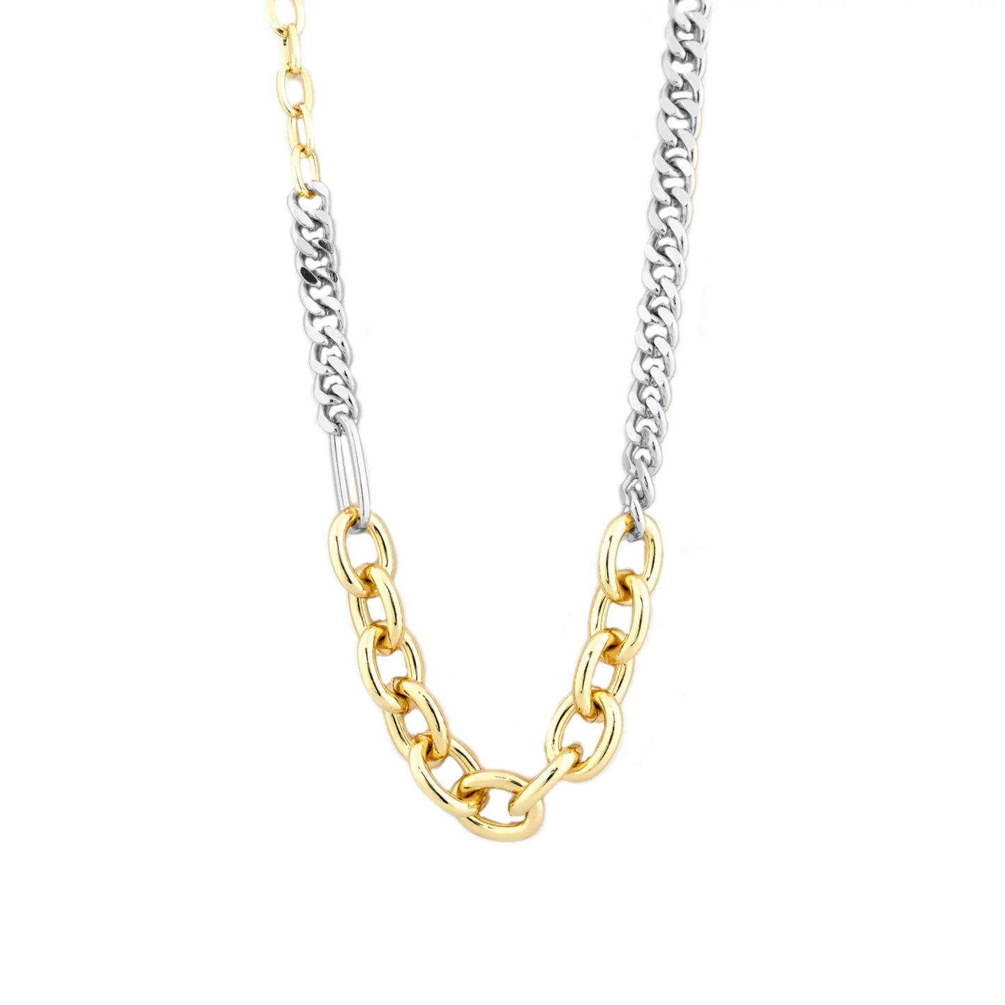 mixed link chunky chain necklace