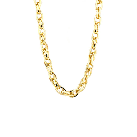 short twisted oval link necklace