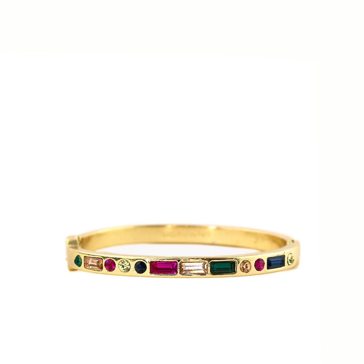 crystal bezel & baguette bangle