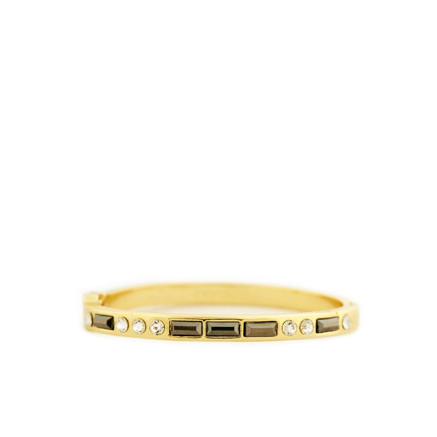 crystal bezel & baguette bangle