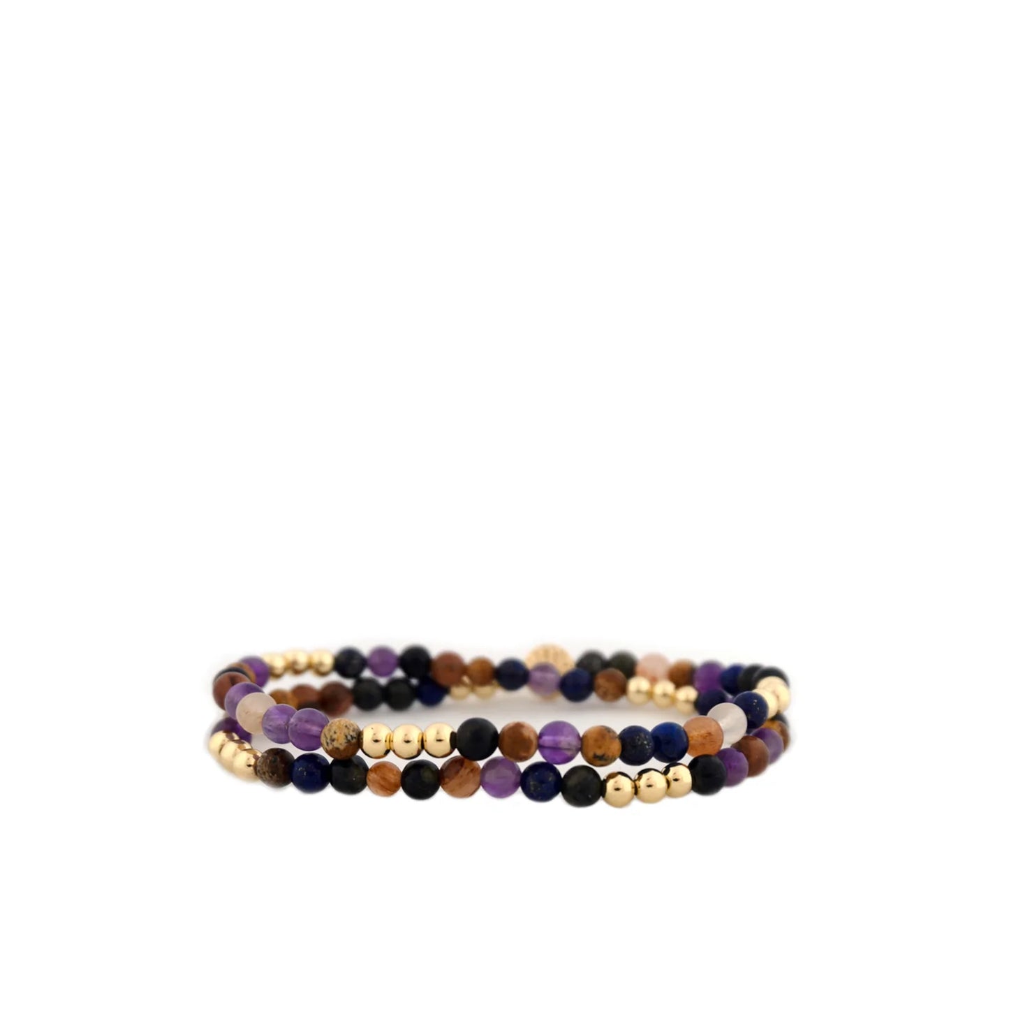 natural stone and metal bead wrap