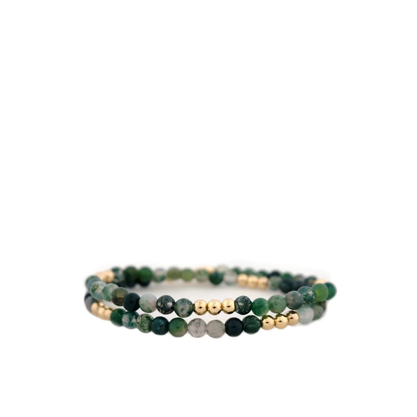 natural stone and metal bead wrap