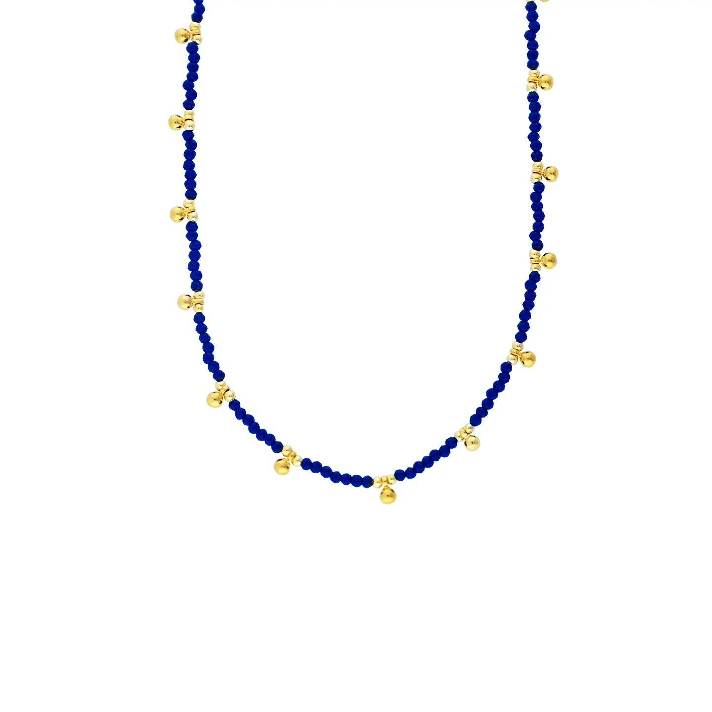 gold plated semi precious stone choker